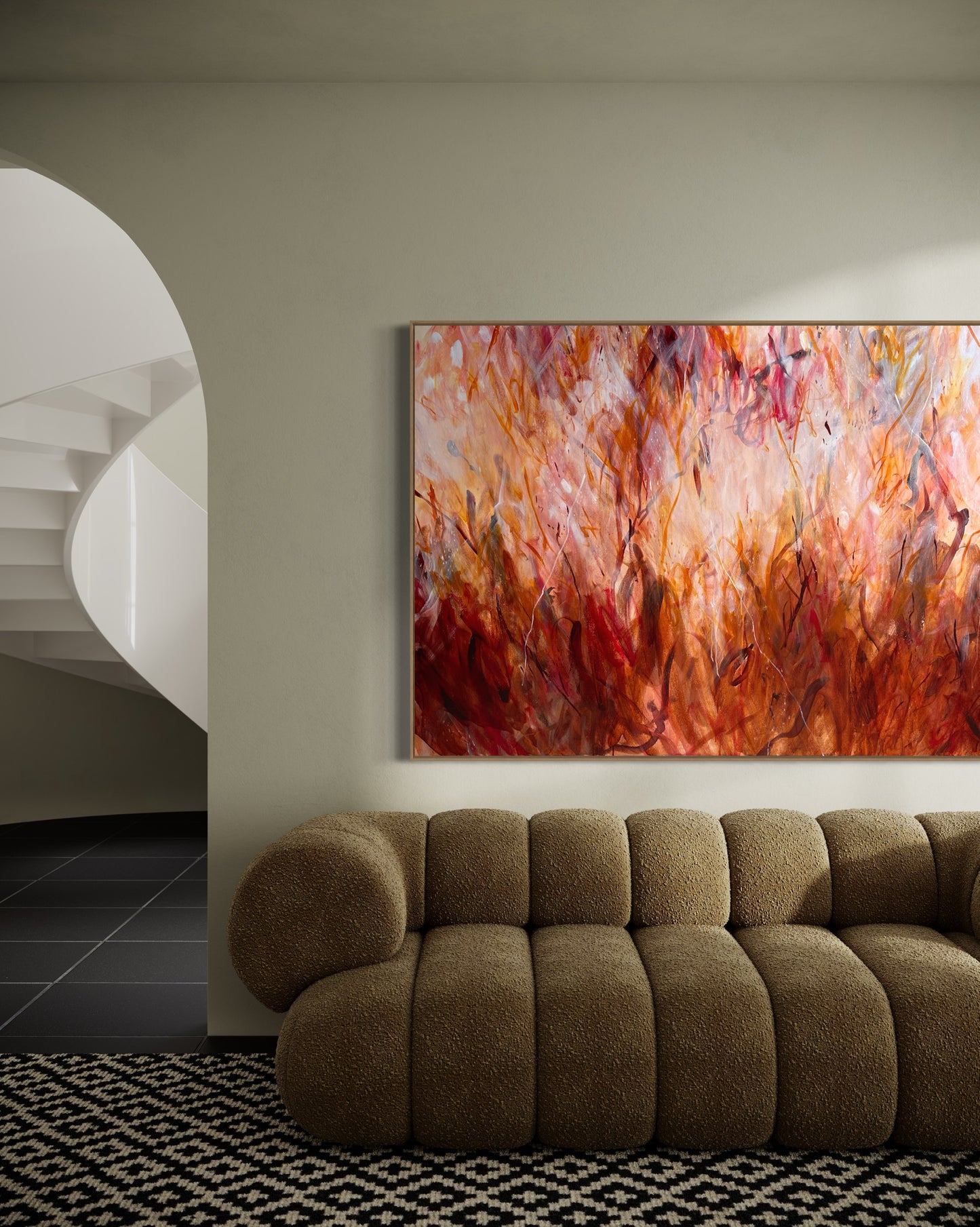 Iron-leaf sky - acrylic artwork on canvas, 152x101cm