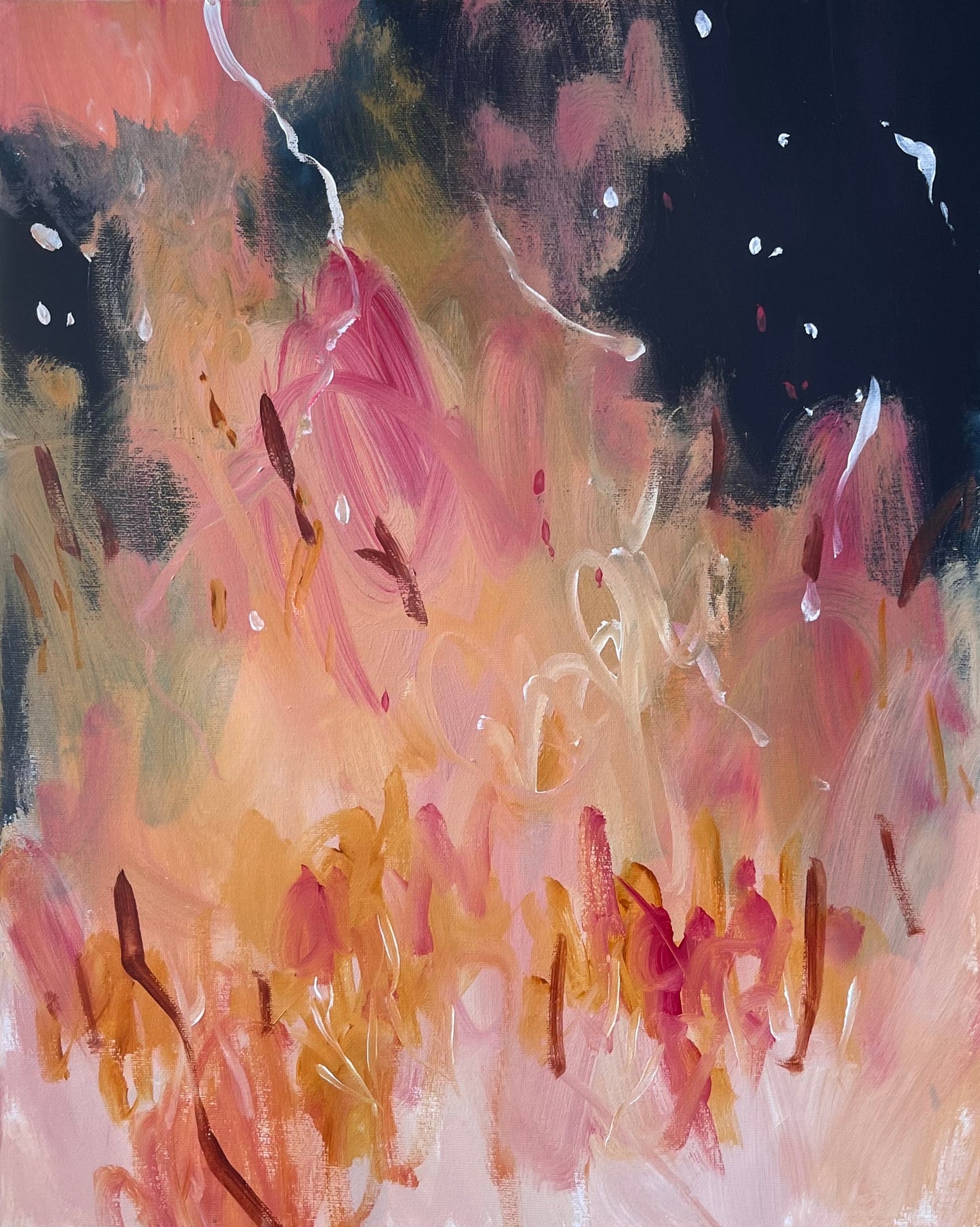 Nightcall 02 - acrylic artwork on canvas, 40x50cm