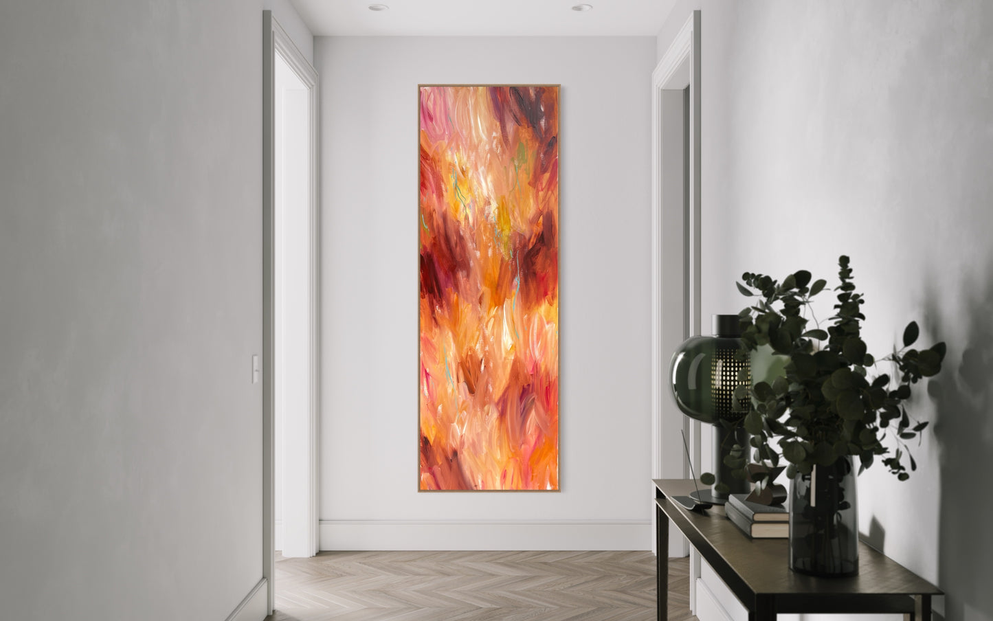 When I said I painted gum trees - acrylic artwork on canvas, 60x152cm