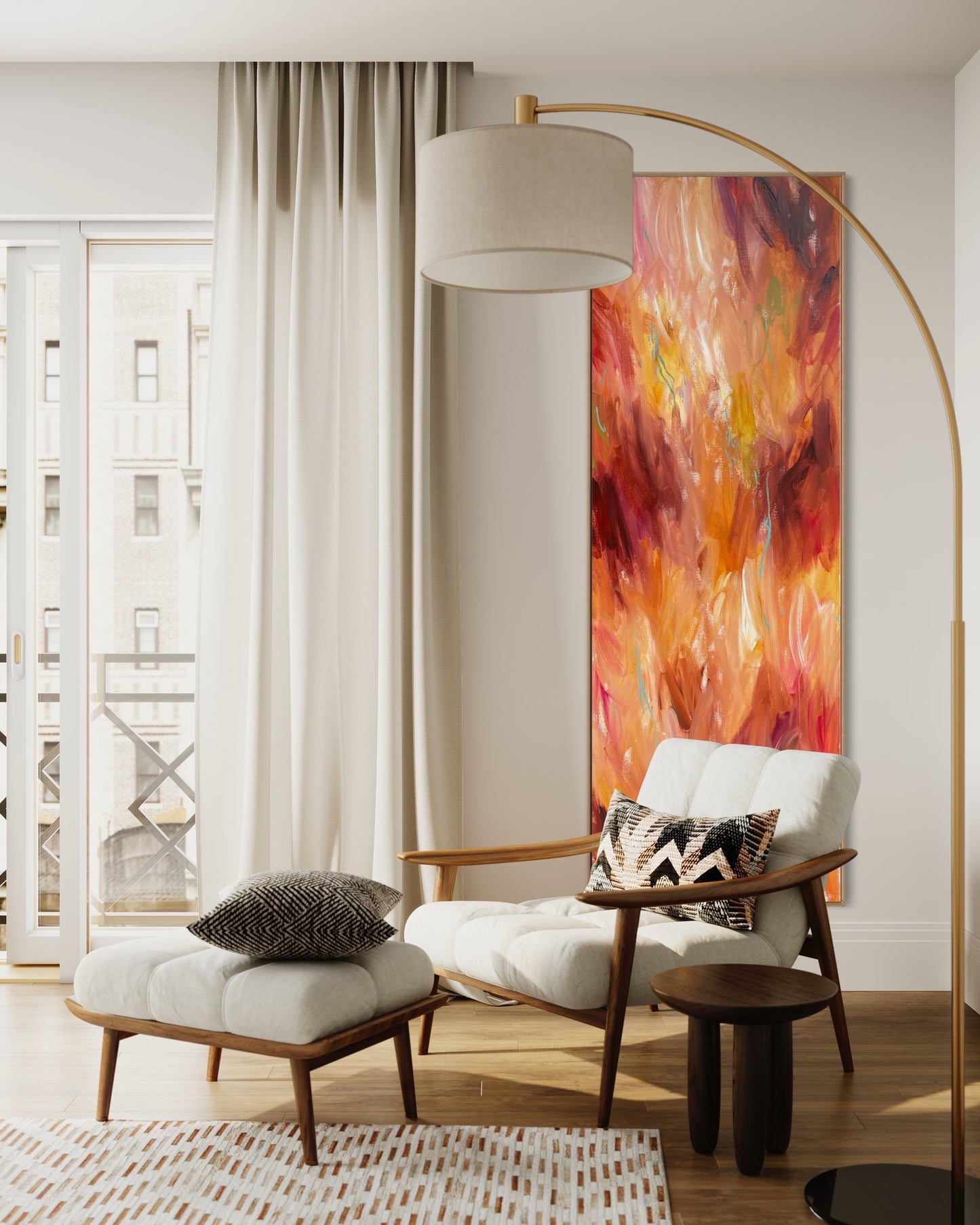 When I said I painted gum trees - acrylic artwork on canvas, 60x152cm