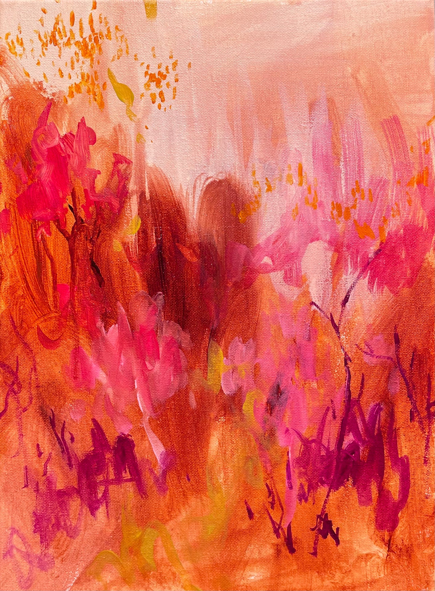 Kambah pools - acrylic artwork on canvas, 25x35cm