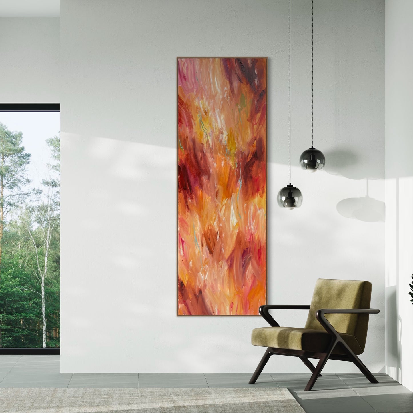 When I said I painted gum trees - acrylic artwork on canvas, 60x152cm