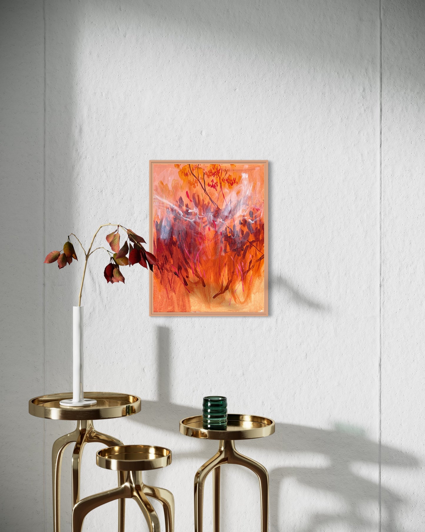 The end of fire season - acrylic artwork on canvas, 30x40cm