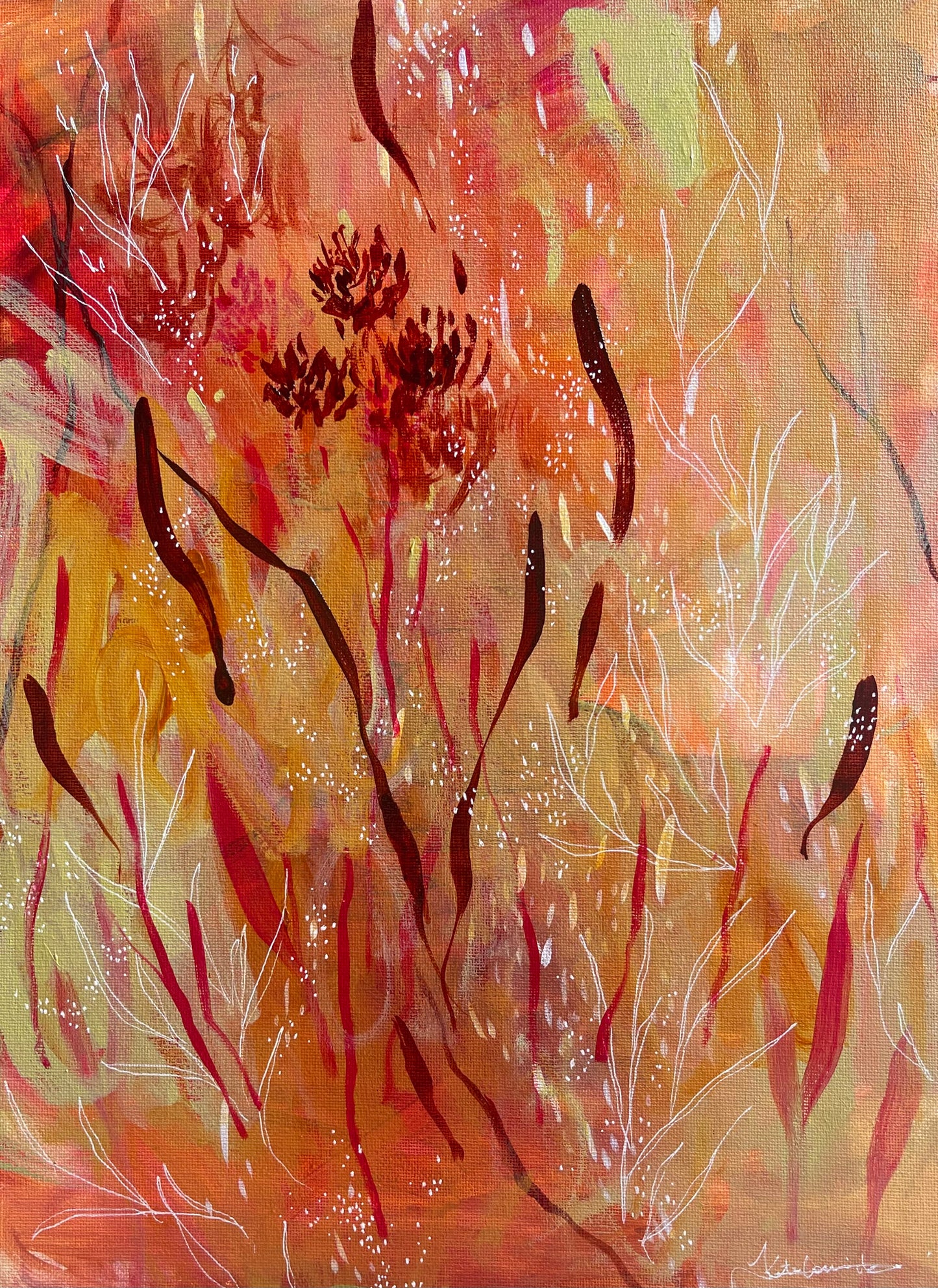 March mini no.01 - acrylic artwork on canvas, 25x35cm