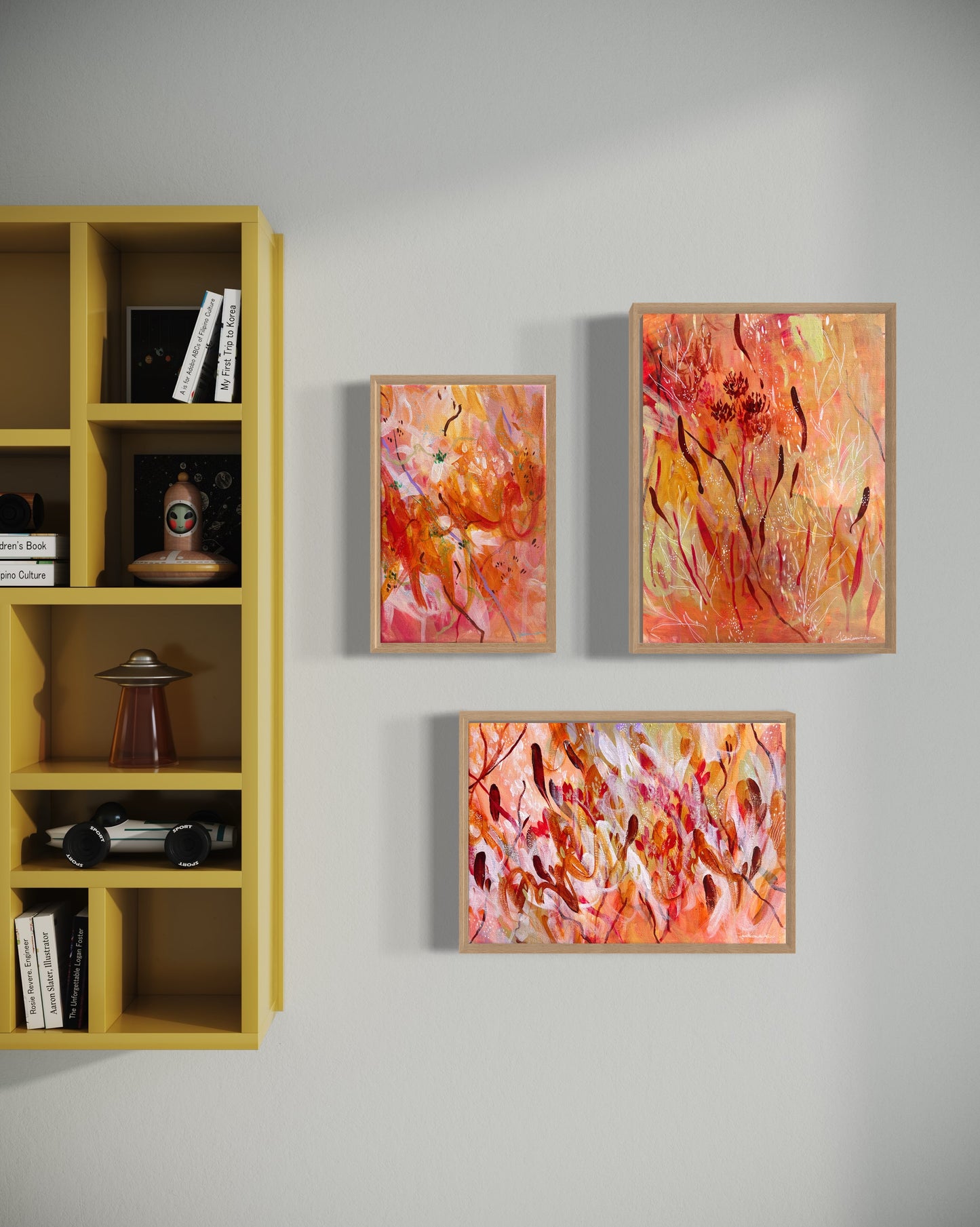March mini no.01 - acrylic artwork on canvas, 25x35cm