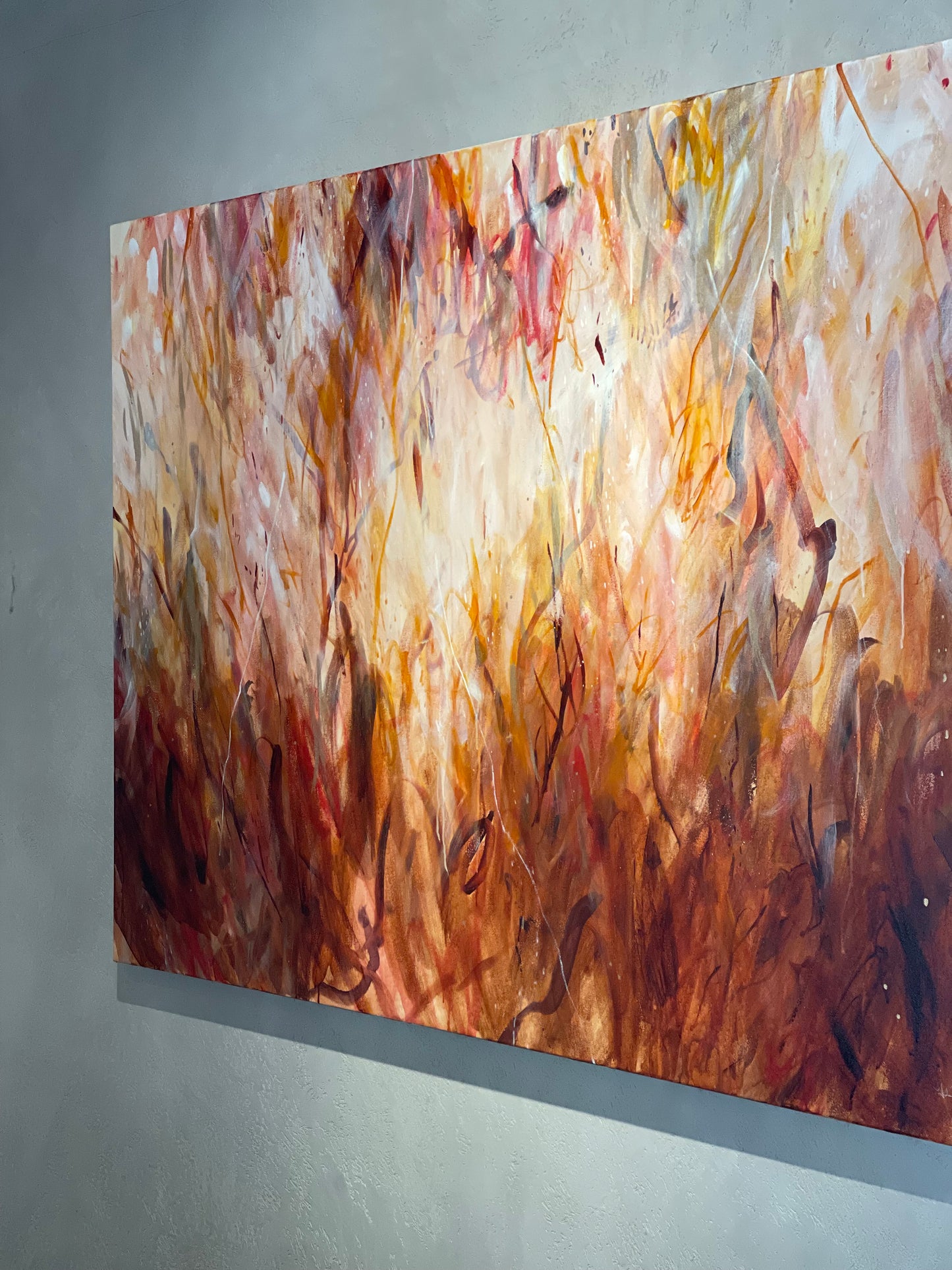 Iron-leaf sky - acrylic artwork on canvas, 152x101cm