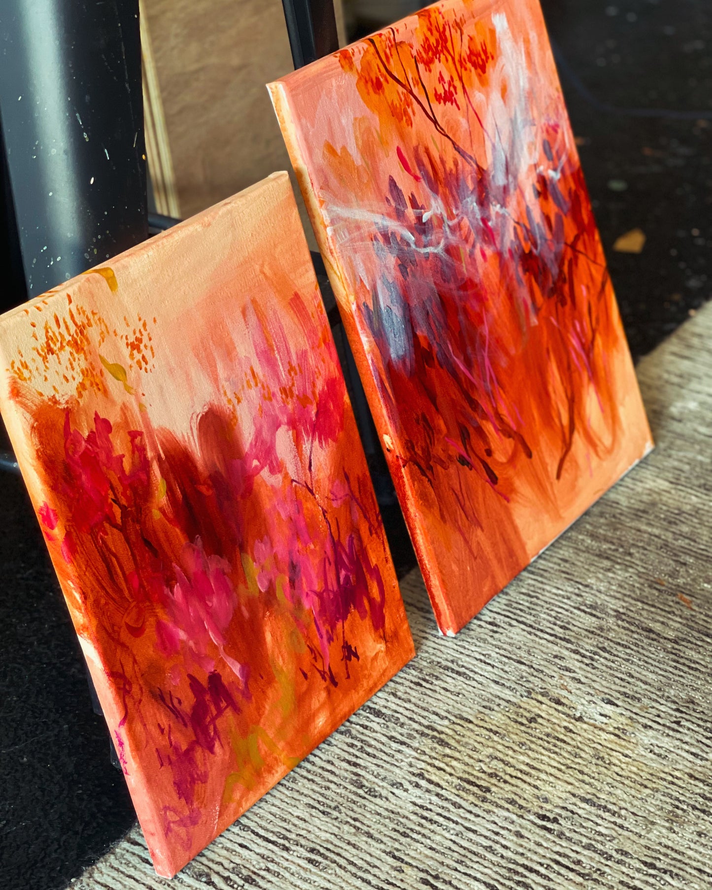 Kambah pools - acrylic artwork on canvas, 25x35cm