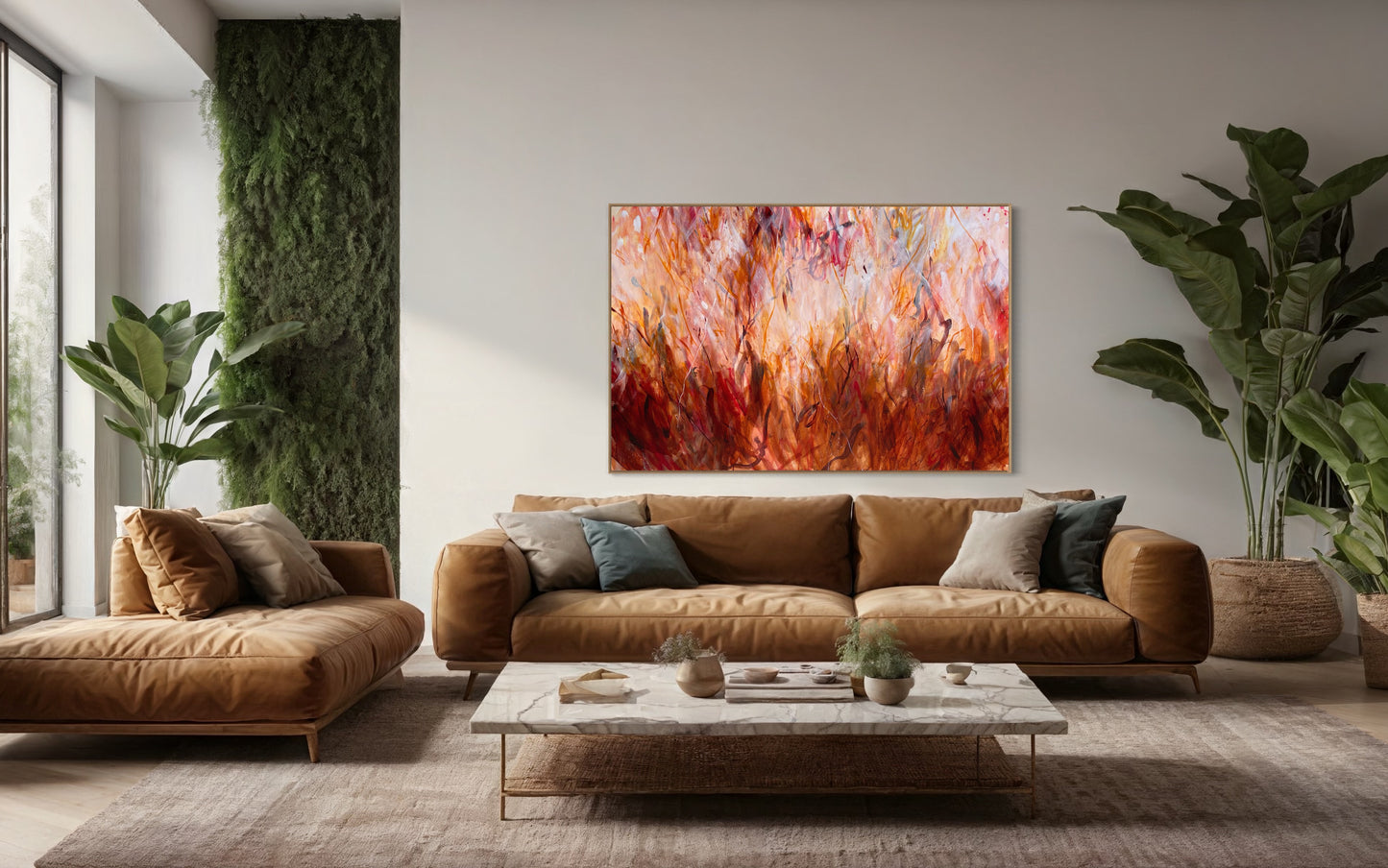Iron-leaf sky - acrylic artwork on canvas, 152x101cm