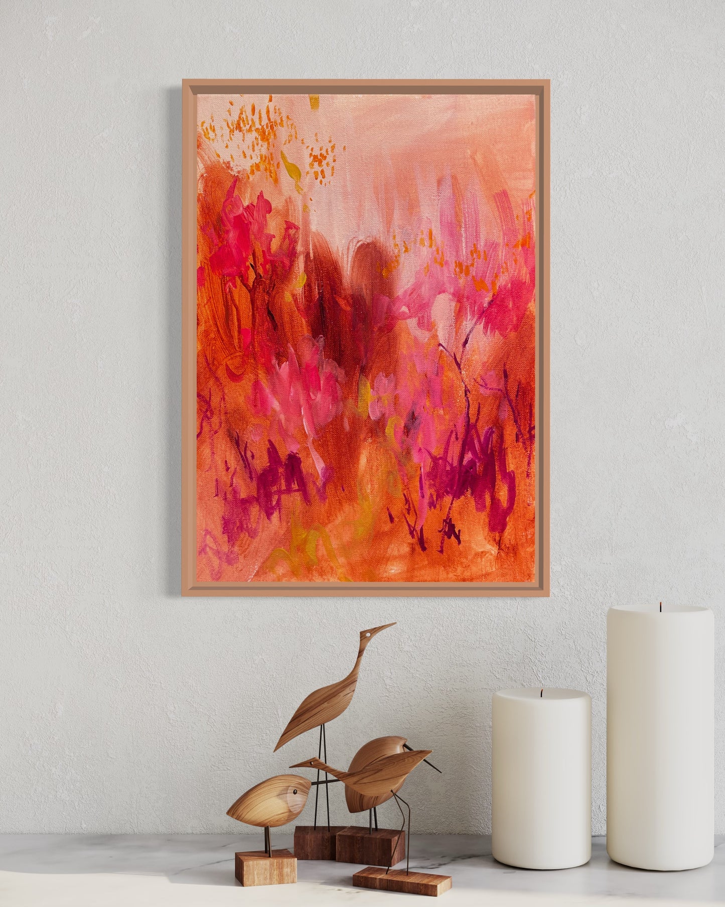 Kambah pools - acrylic artwork on canvas, 25x35cm