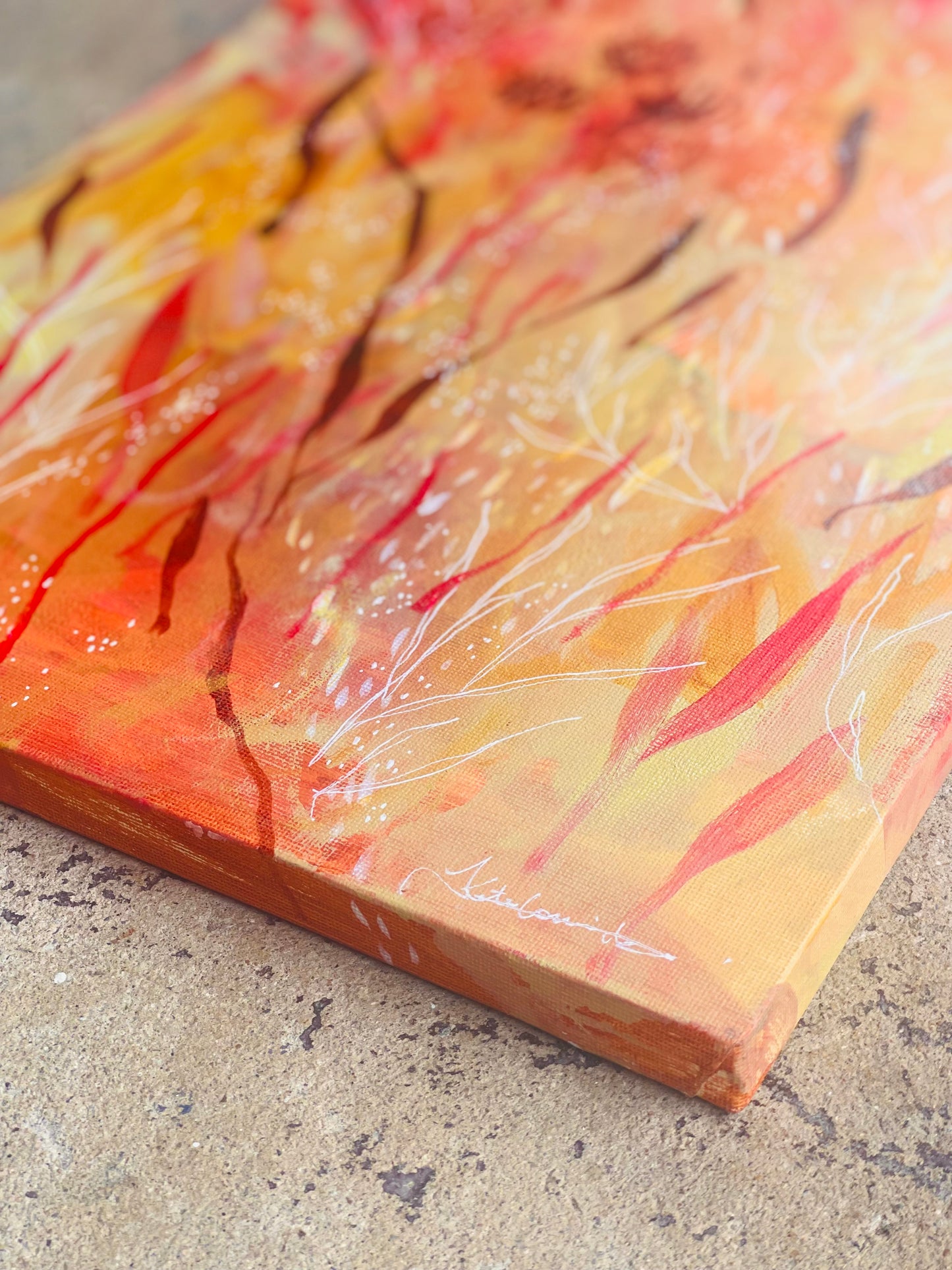 March mini no.01 - acrylic artwork on canvas, 25x35cm