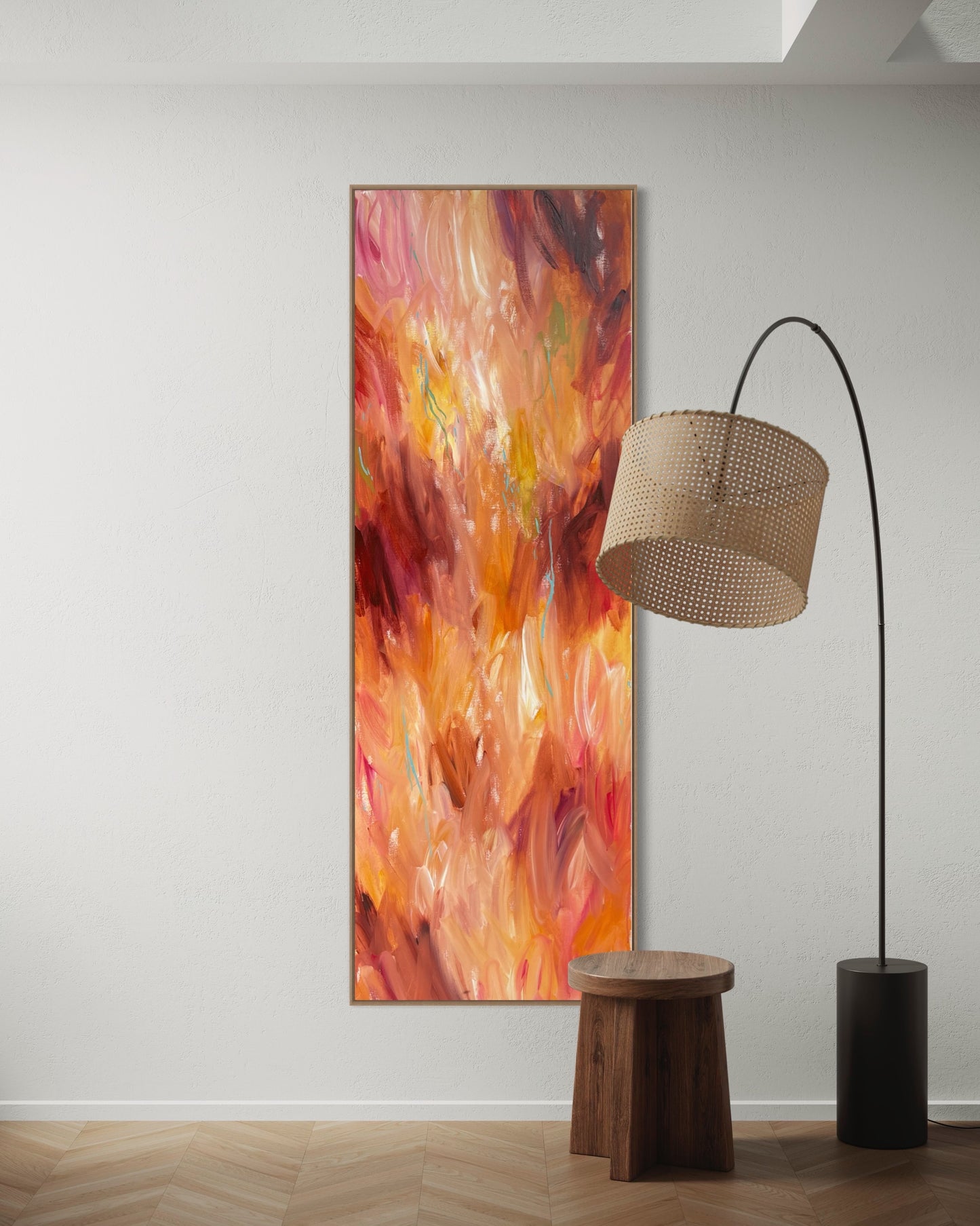 When I said I painted gum trees - acrylic artwork on canvas, 60x152cm