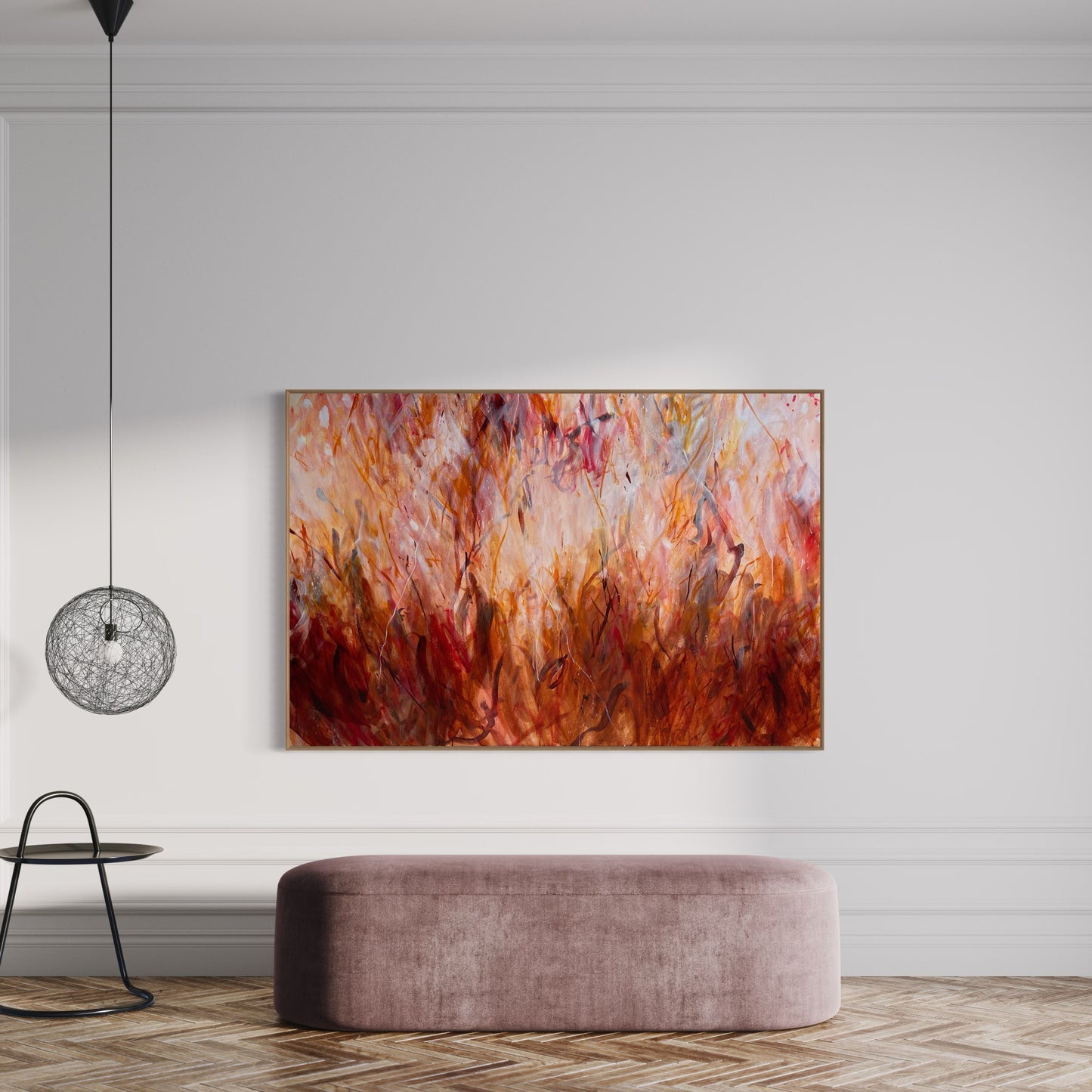 Iron-leaf sky - acrylic artwork on canvas, 152x101cm