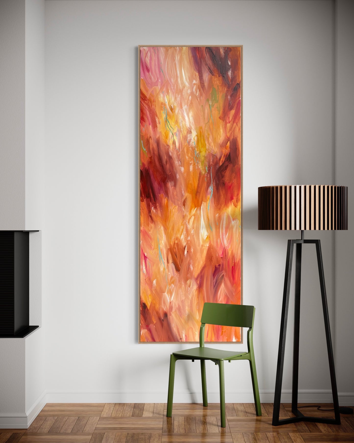 When I said I painted gum trees - acrylic artwork on canvas, 60x152cm