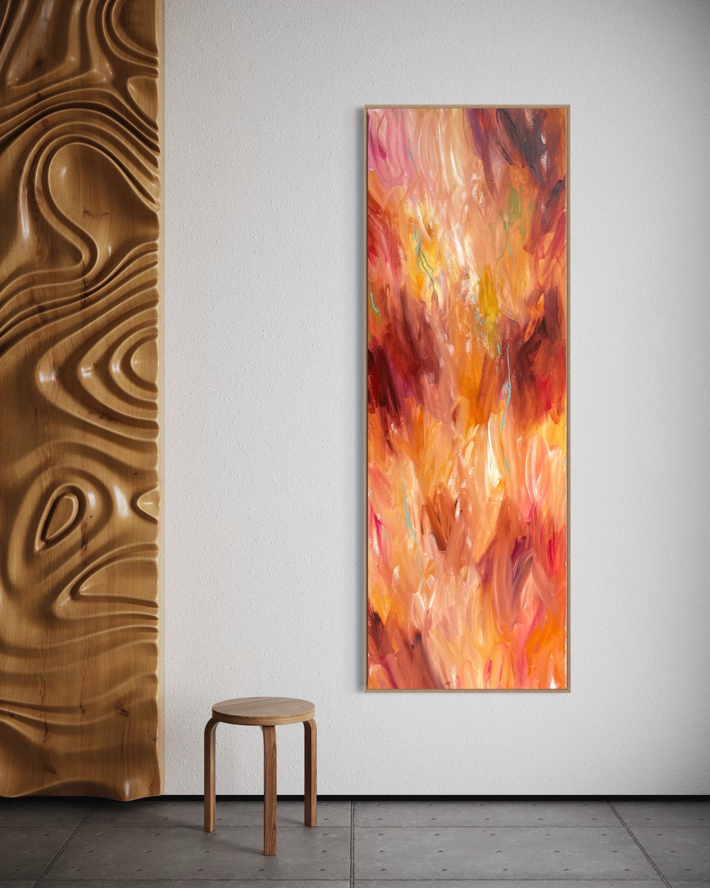 When I said I painted gum trees - acrylic artwork on canvas, 60x152cm