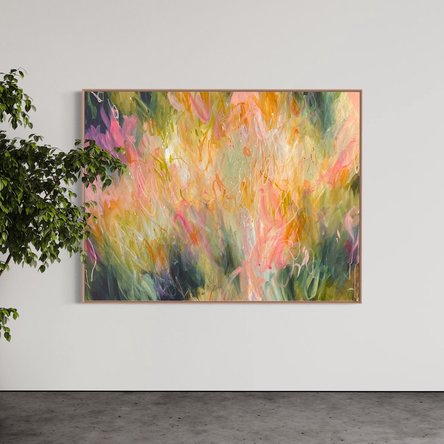 Garden party - acrylic artwork on canvas, 122x92cm