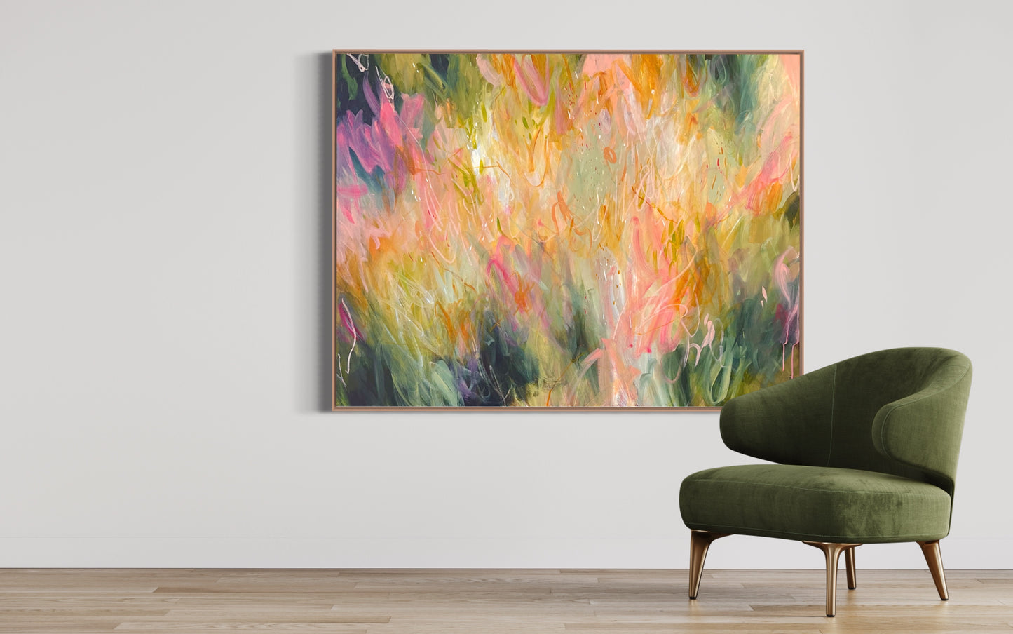 Garden party - acrylic artwork on canvas, 122x92cm