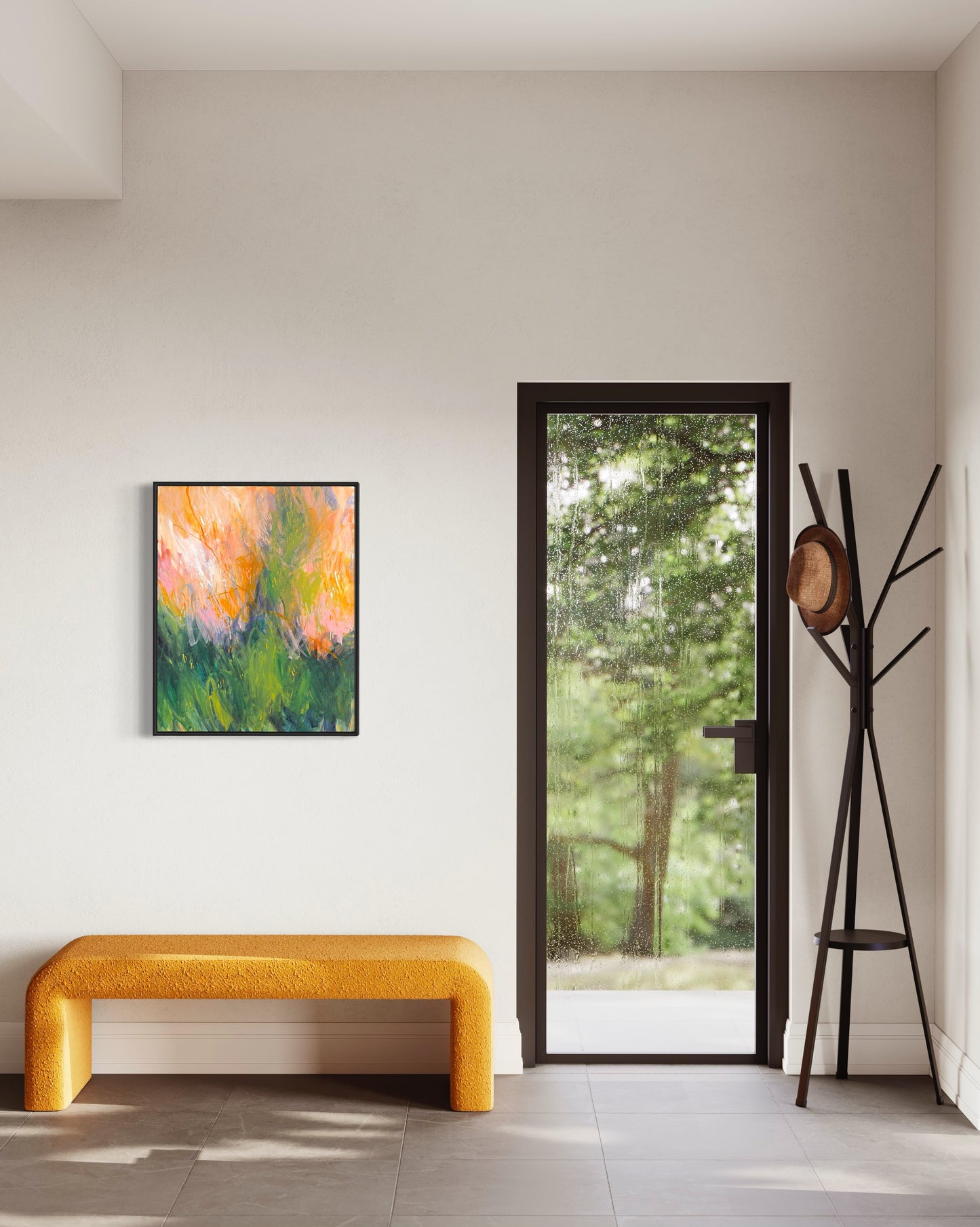 Winter sun - acrylic artwork on canvas, 60x76cm