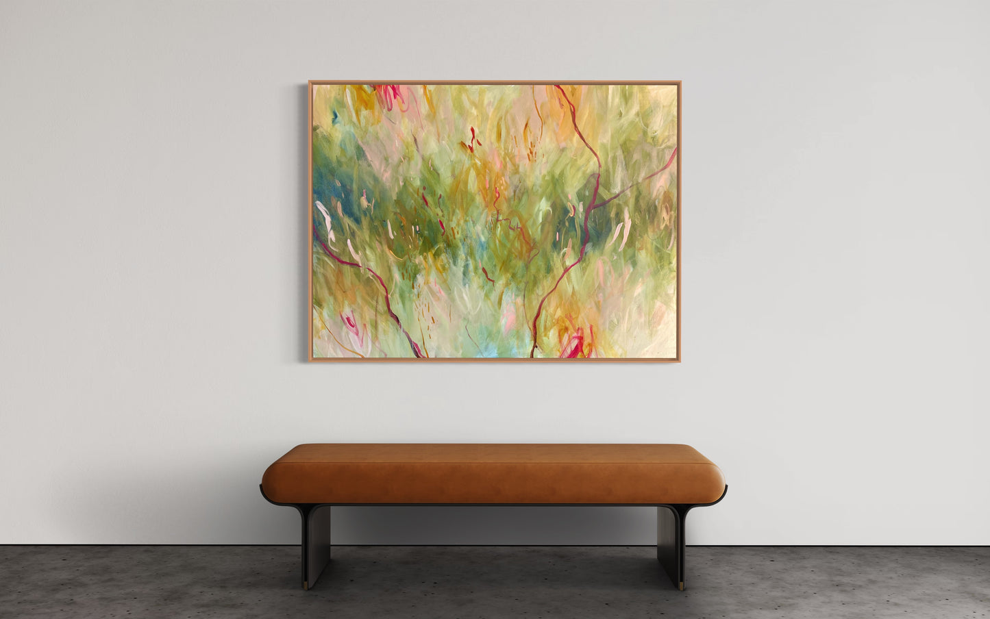 Gledden st garden in August - acrylic artwork on canvas, 76x102cm