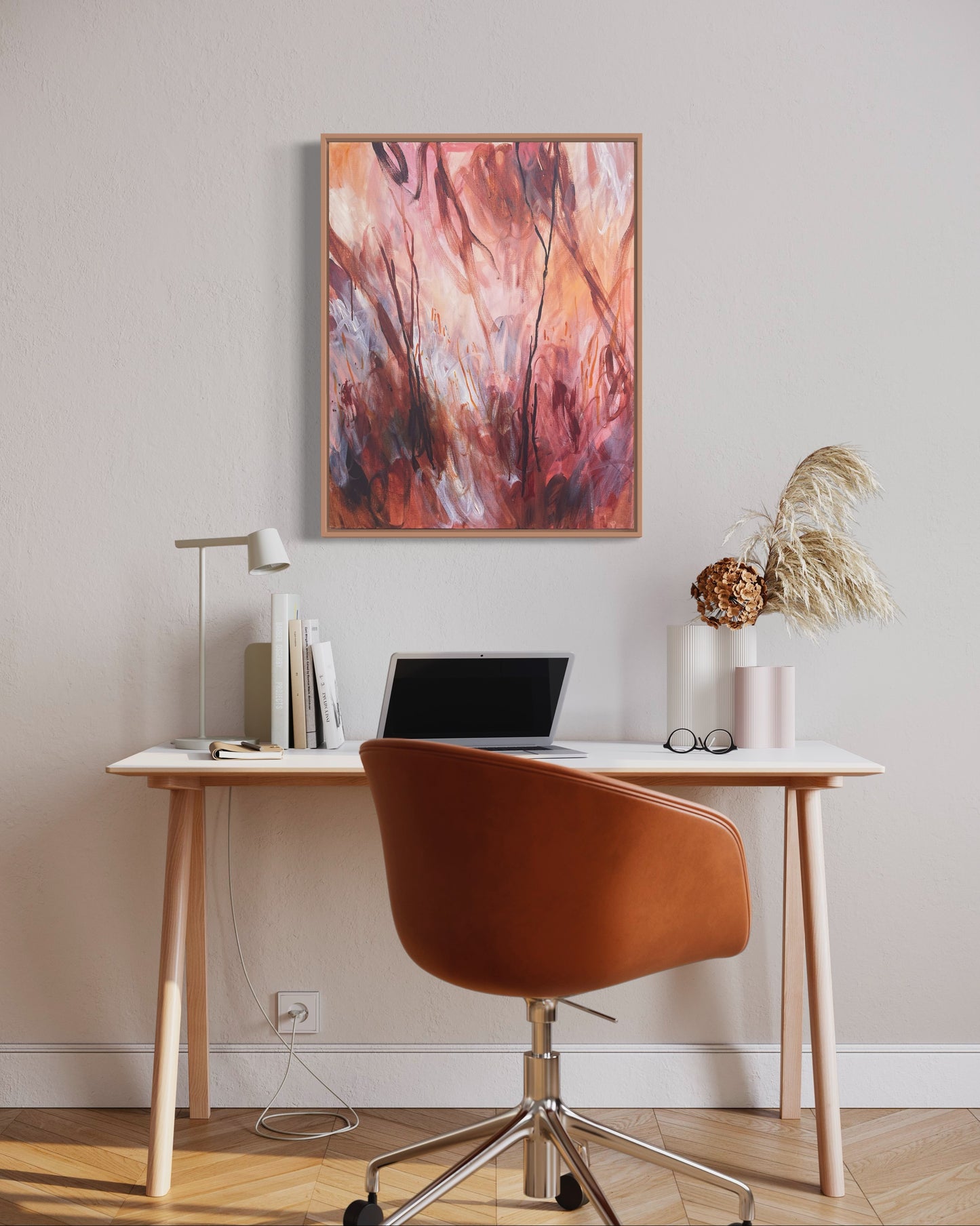Pink sky no.01 - acrylic artwork on canvas, 60x76cm
