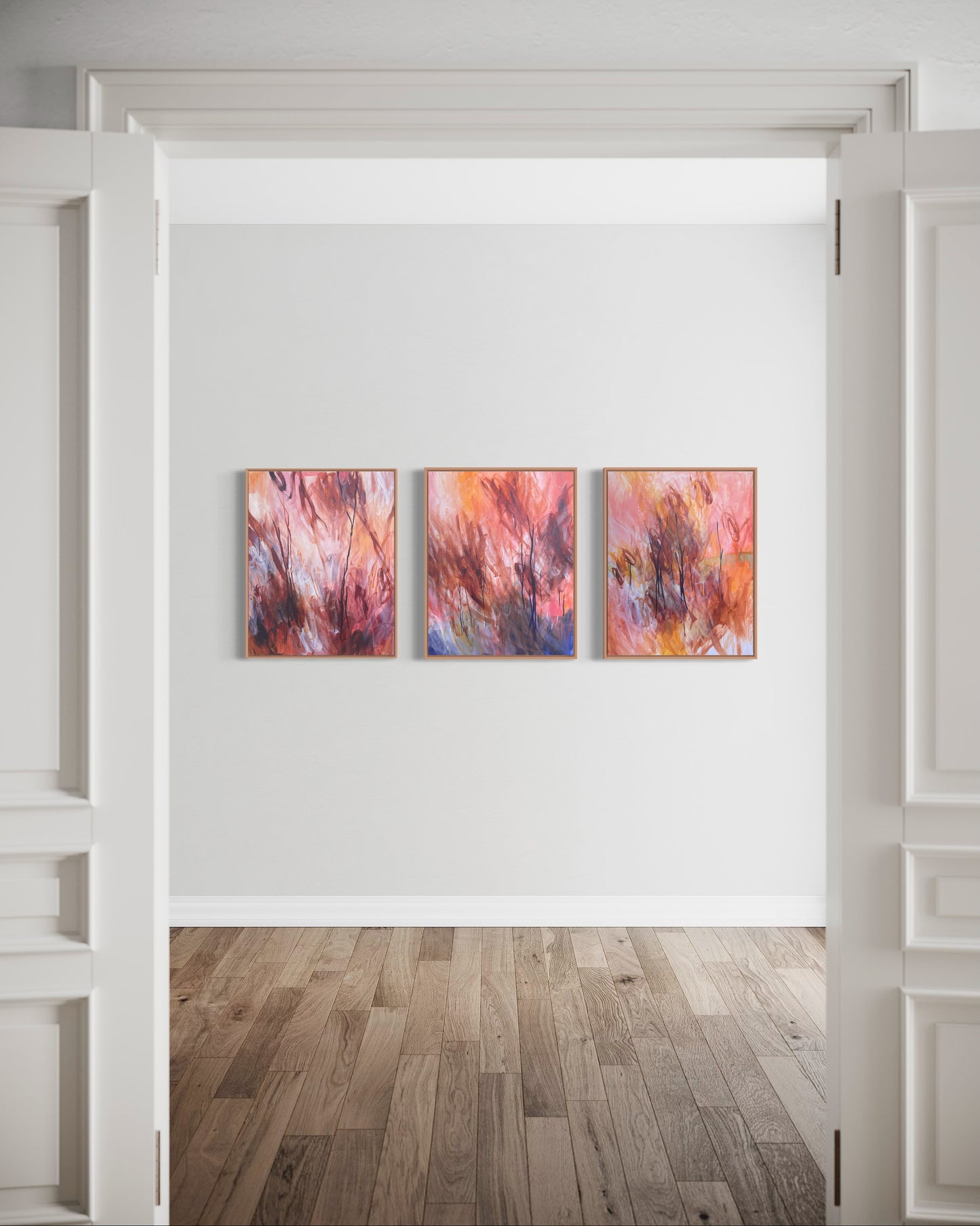 Pink sky no.01 - acrylic artwork on canvas, 60x76cm