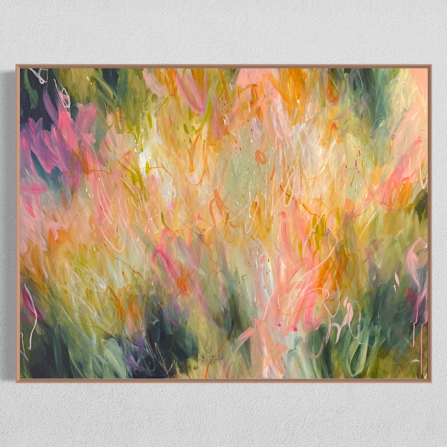 Garden party - acrylic artwork on canvas, 122x92cm