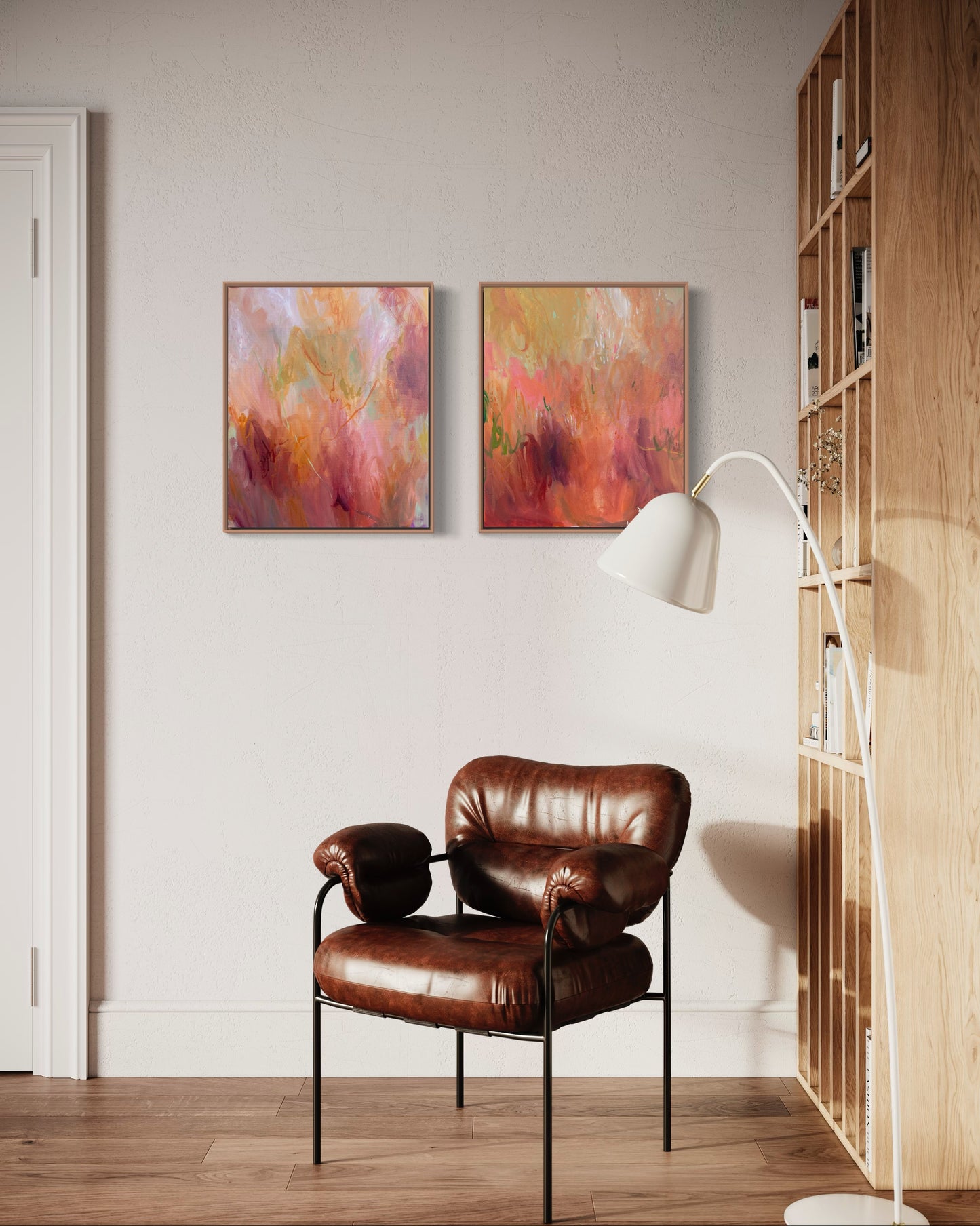 Pink trees no.01 - acrylic artwork on canvas, 50x60cm