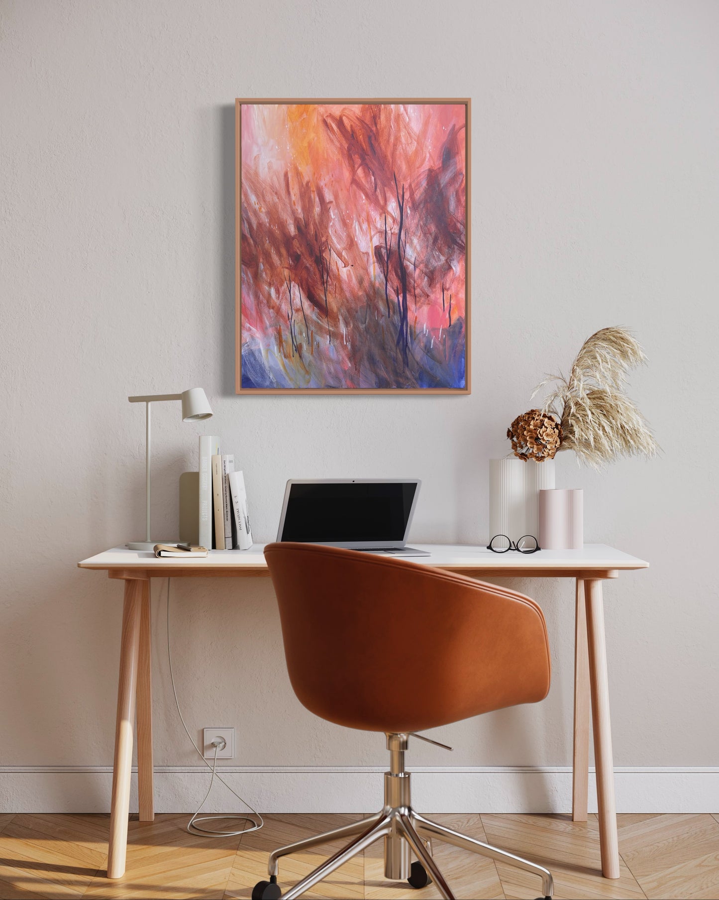 Pink sky no.02 - acrylic artwork on canvas, 60x76cm