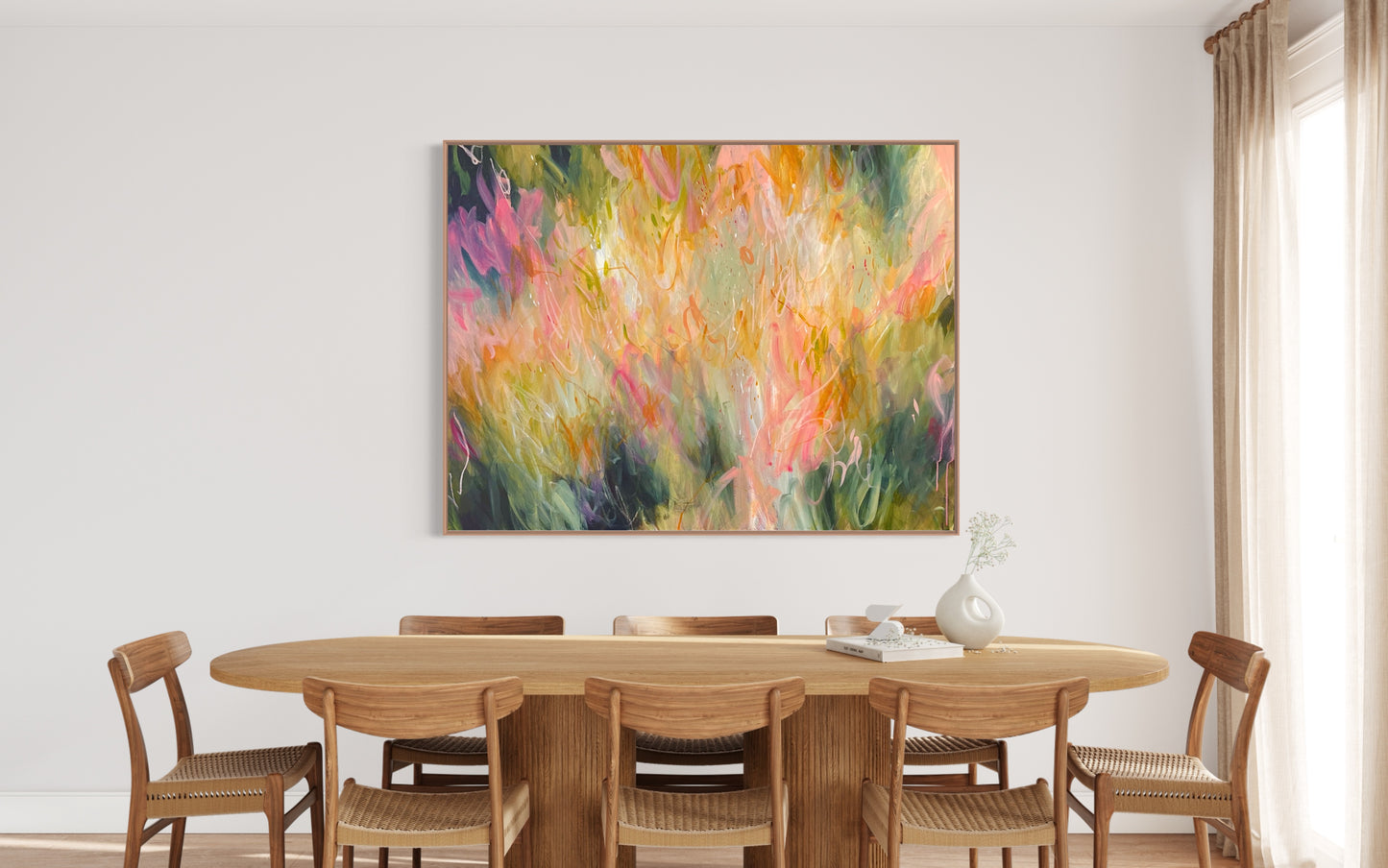 Garden party - acrylic artwork on canvas, 122x92cm