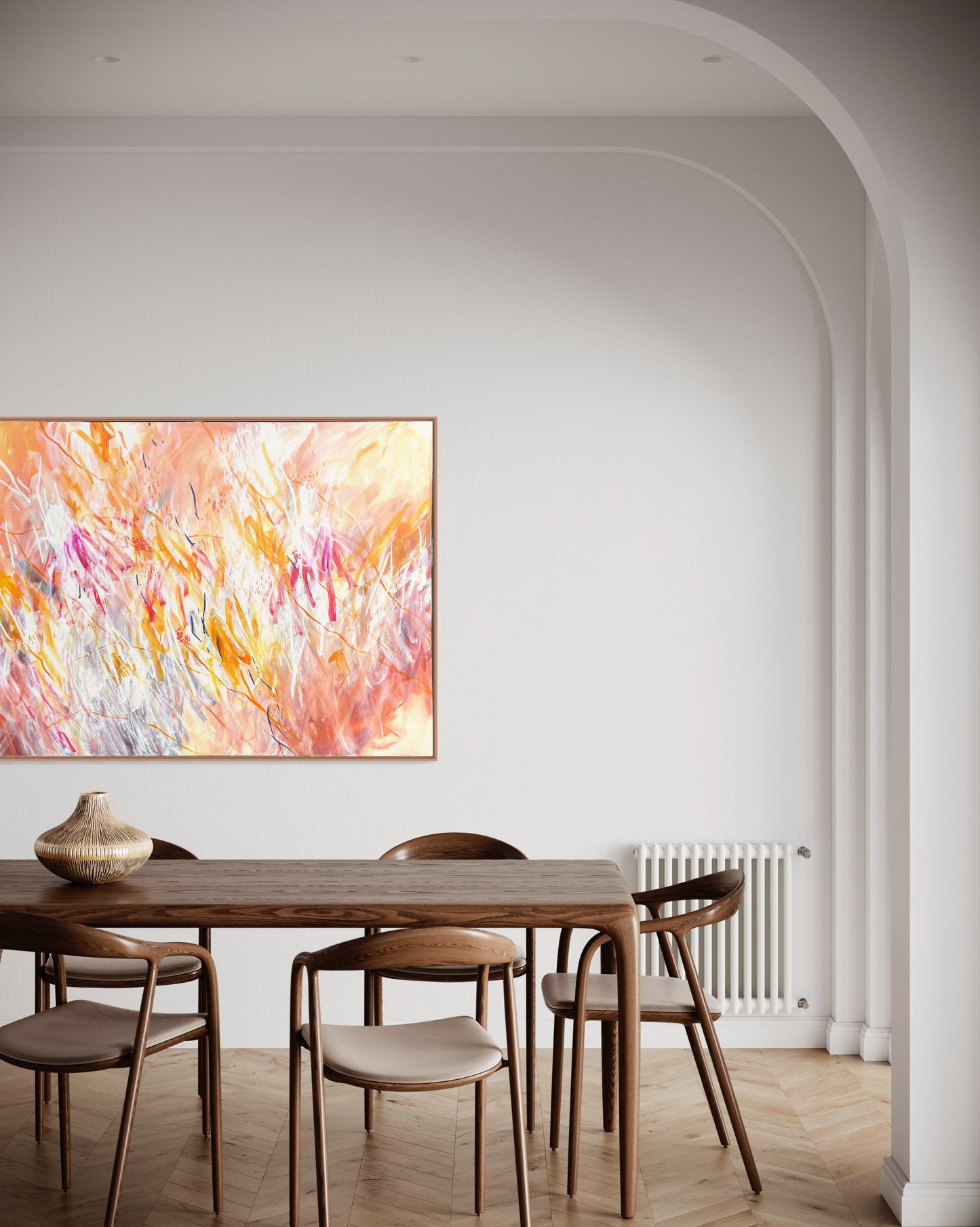Ignoring the cold wind - acrylic artwork on canvas, 120x100cm
