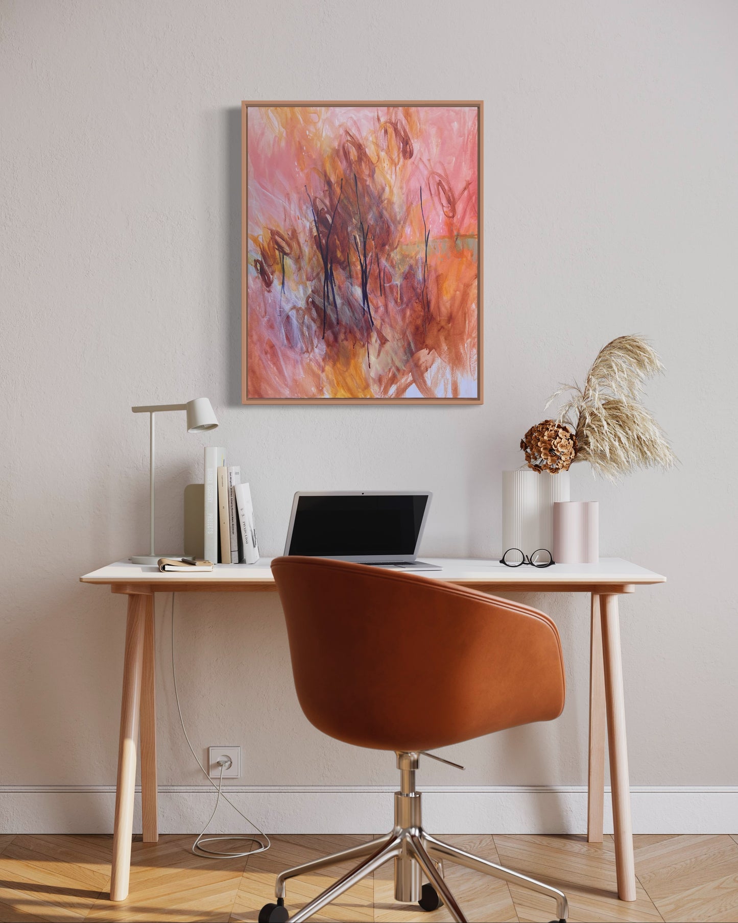 Pink sky no.03 - acrylic artwork on canvas, 60x76cm
