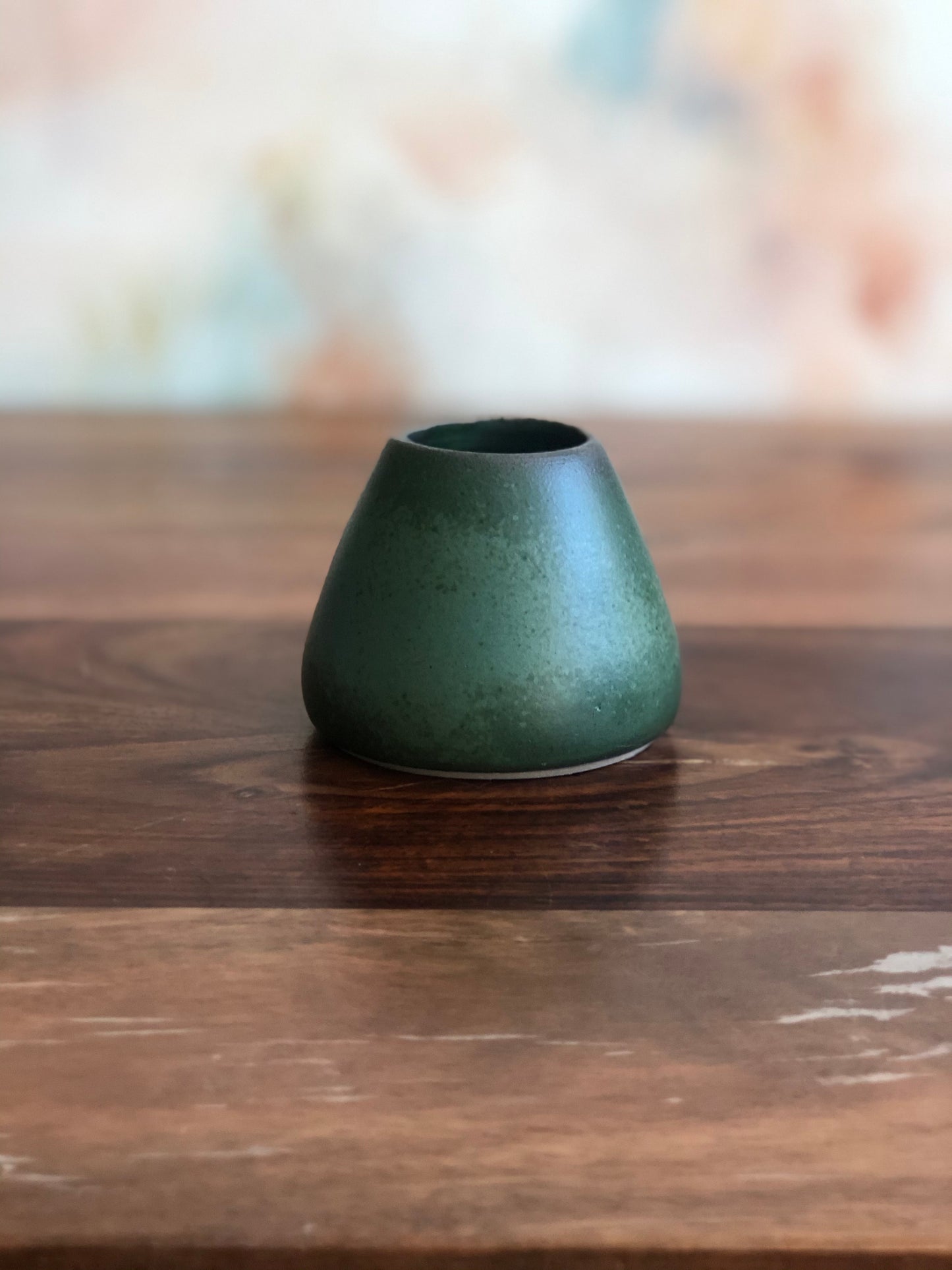 Green conical budvase