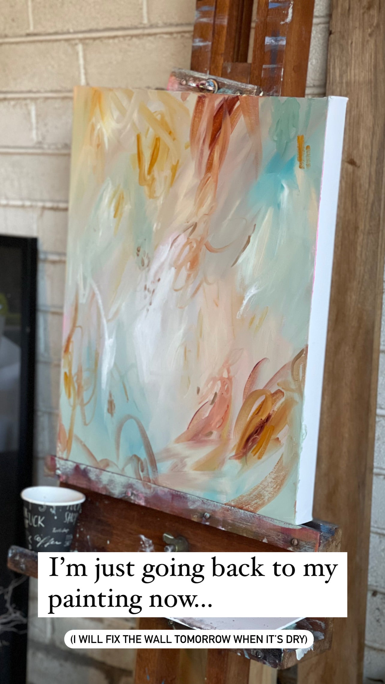 Gum shadows - acrylic artwork on canvas, 50x60cm