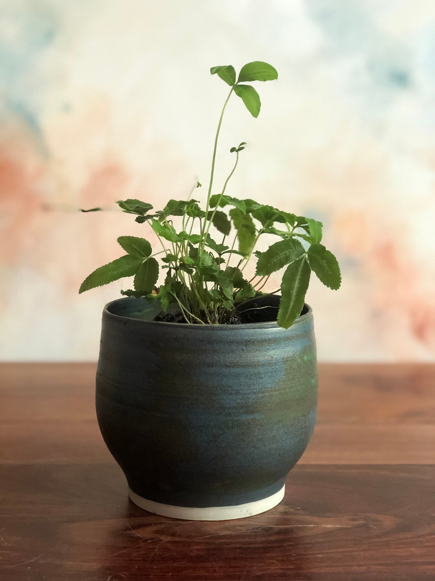 Teal green planter or vase no.1