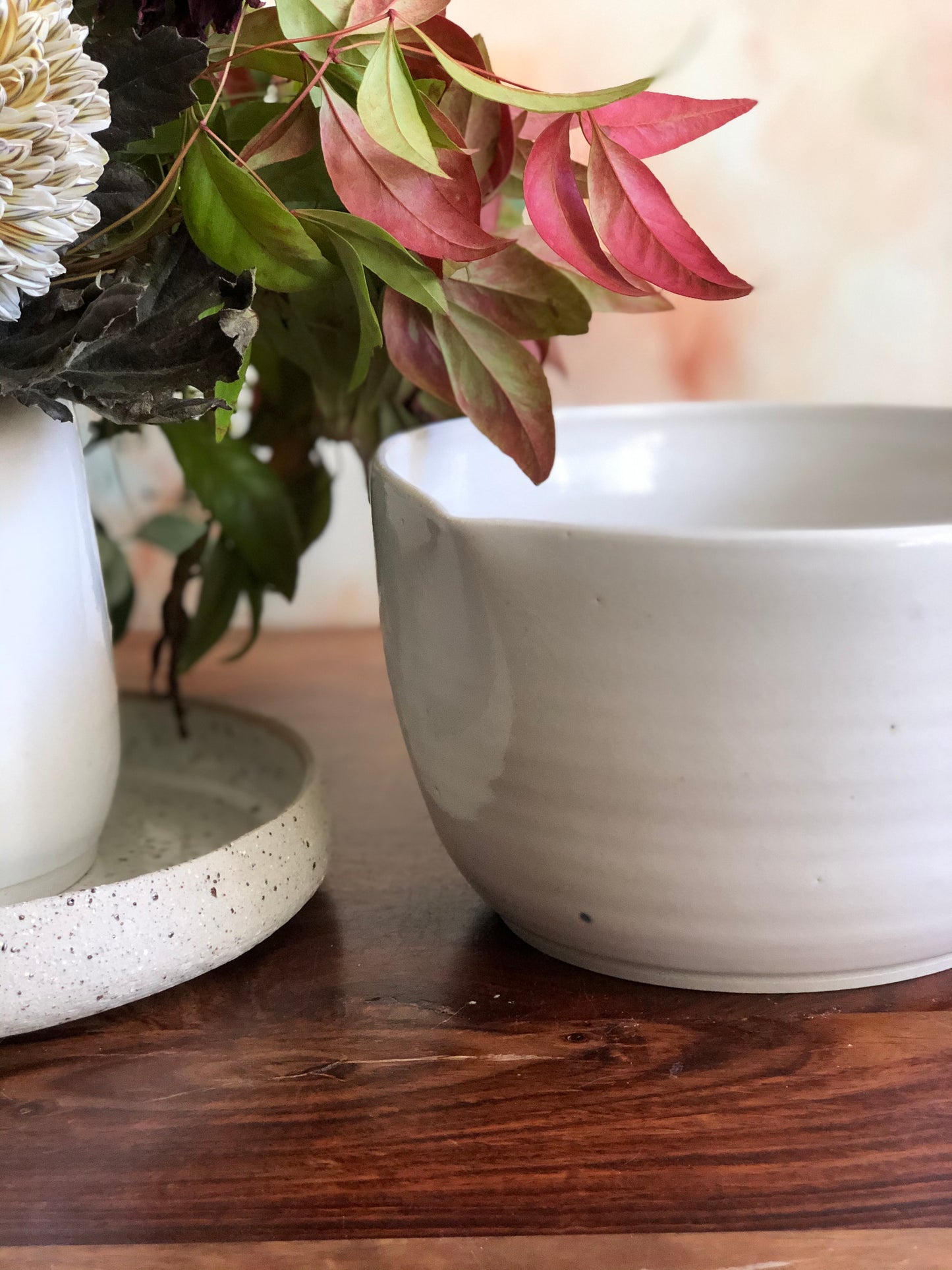 Medium white mixing bowl