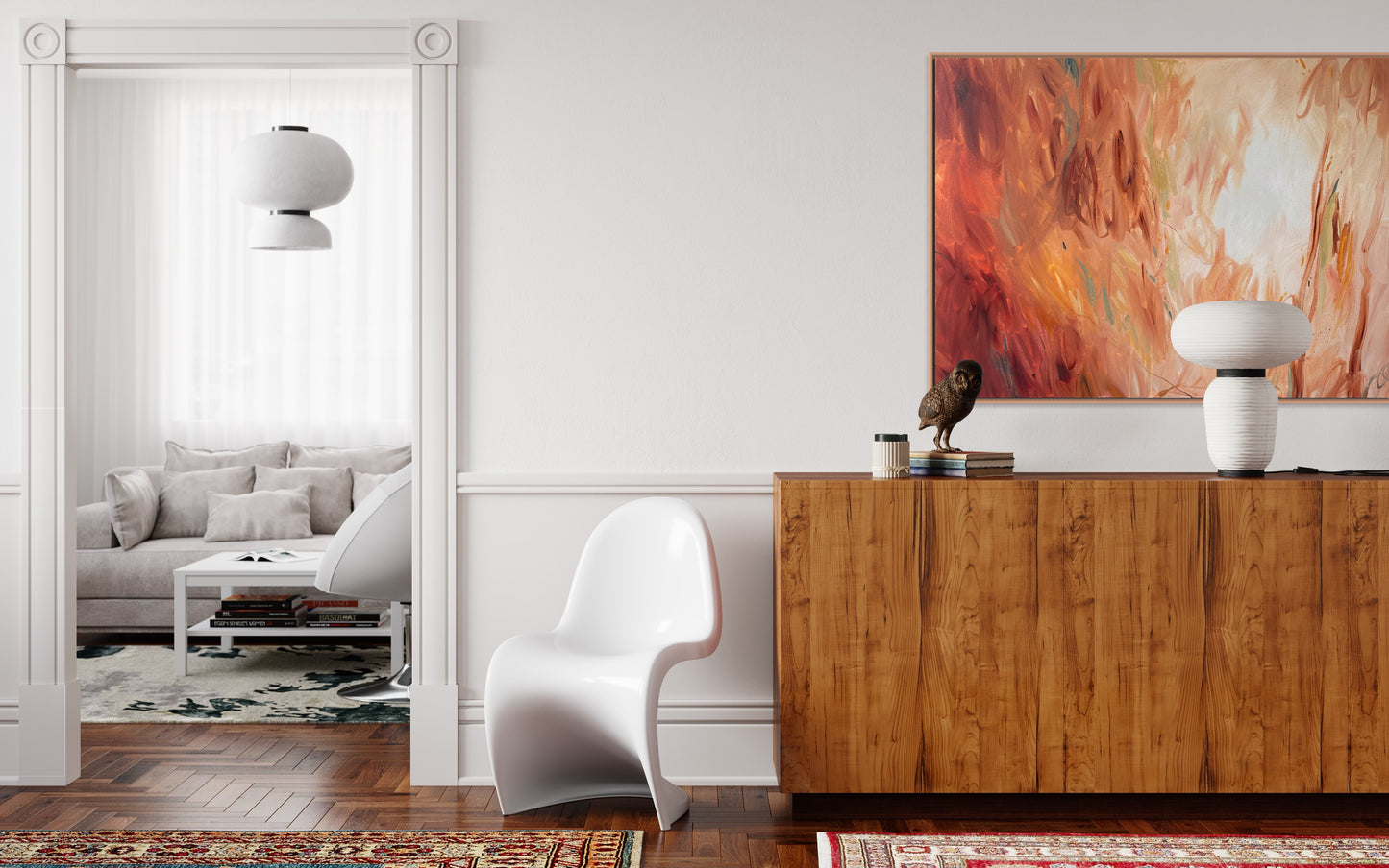 Bark from many trees - acrylic artwork on canvas, 76x102cm