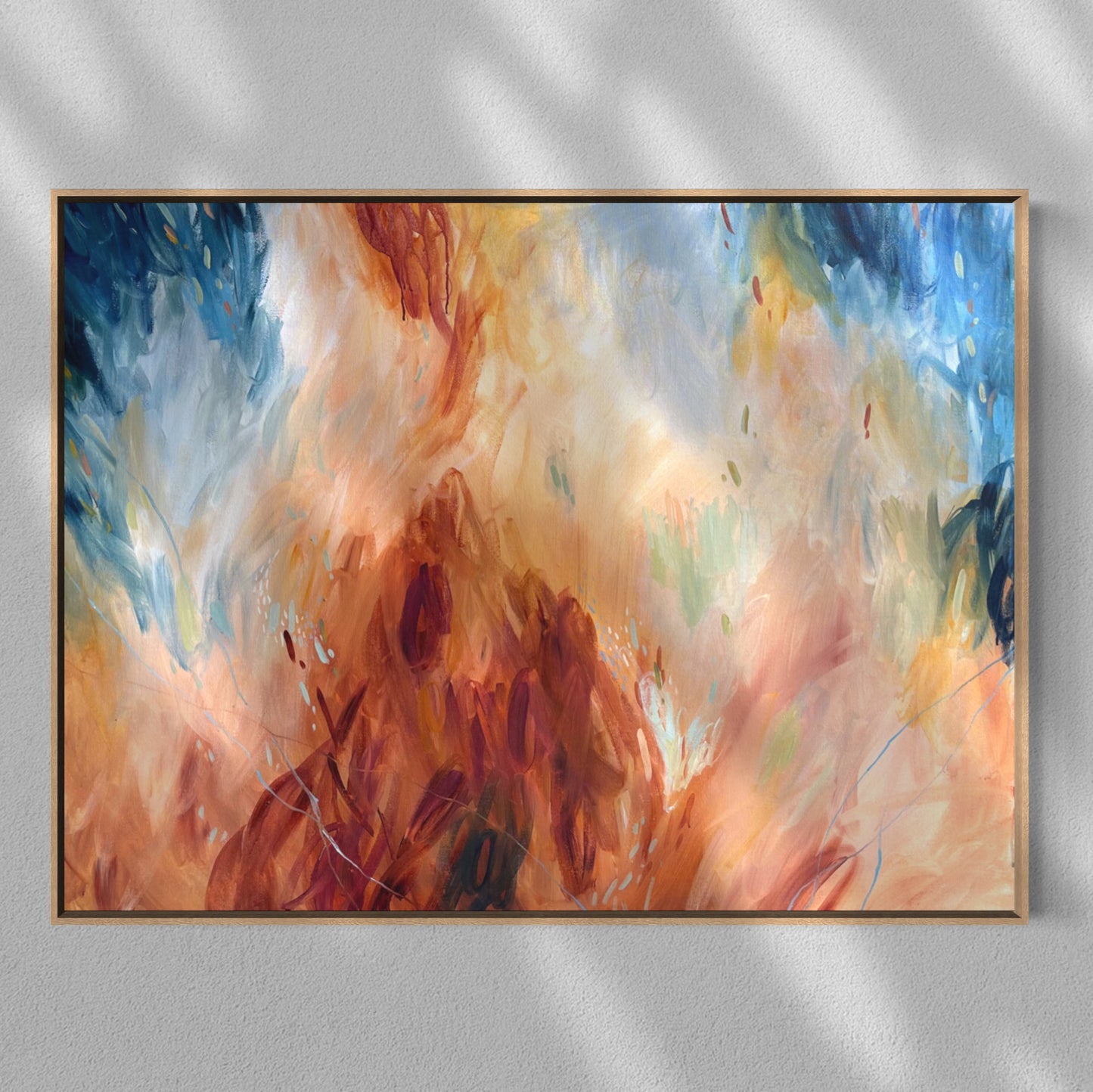 Southern skies and seas - acrylic artwork on canvas, 92x122cm