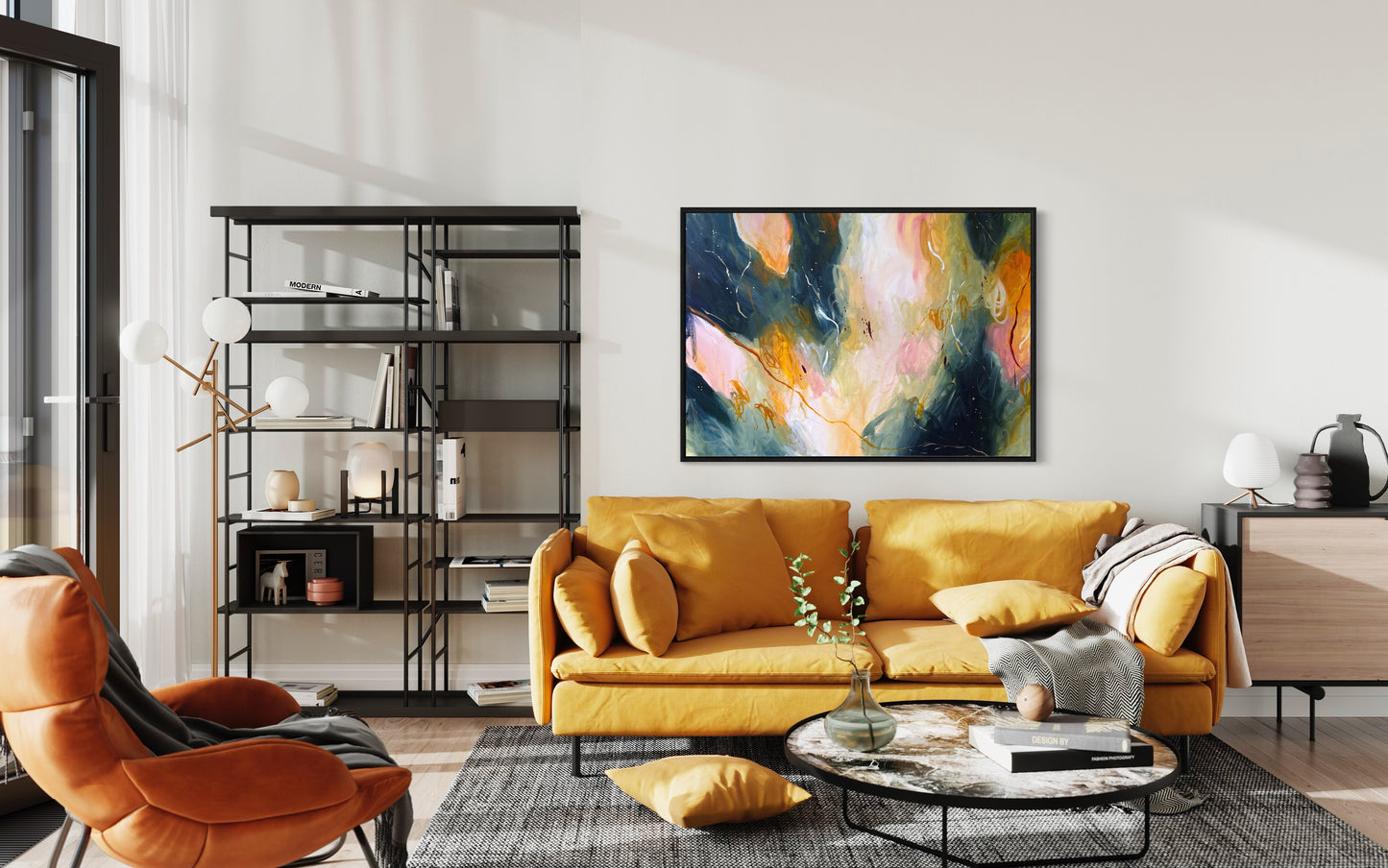 Last moths before the winter - acrylic artwork on canvas, 76x102cm