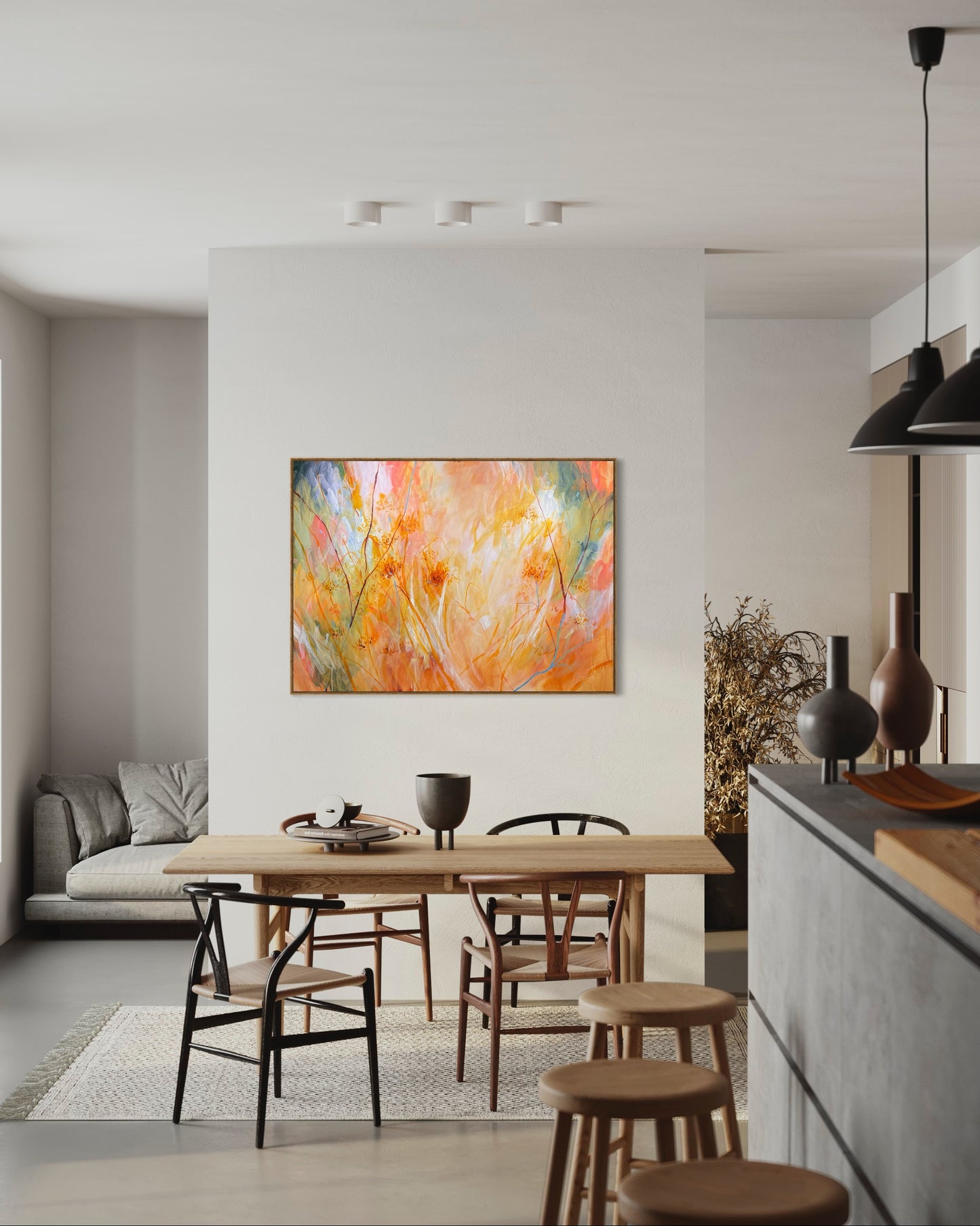 Roadside wild - acrylic artwork on canvas, 122x92cm