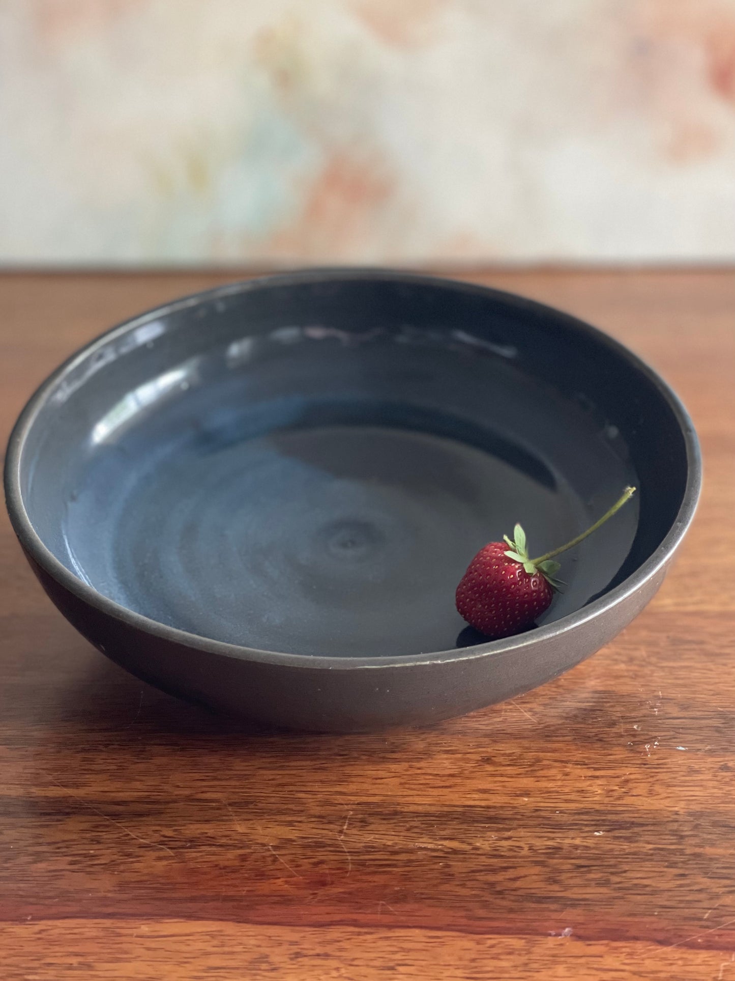 Medium blue serving bowl