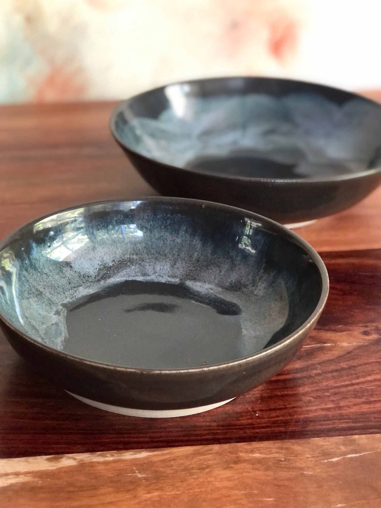 Misty blue pasta bowl