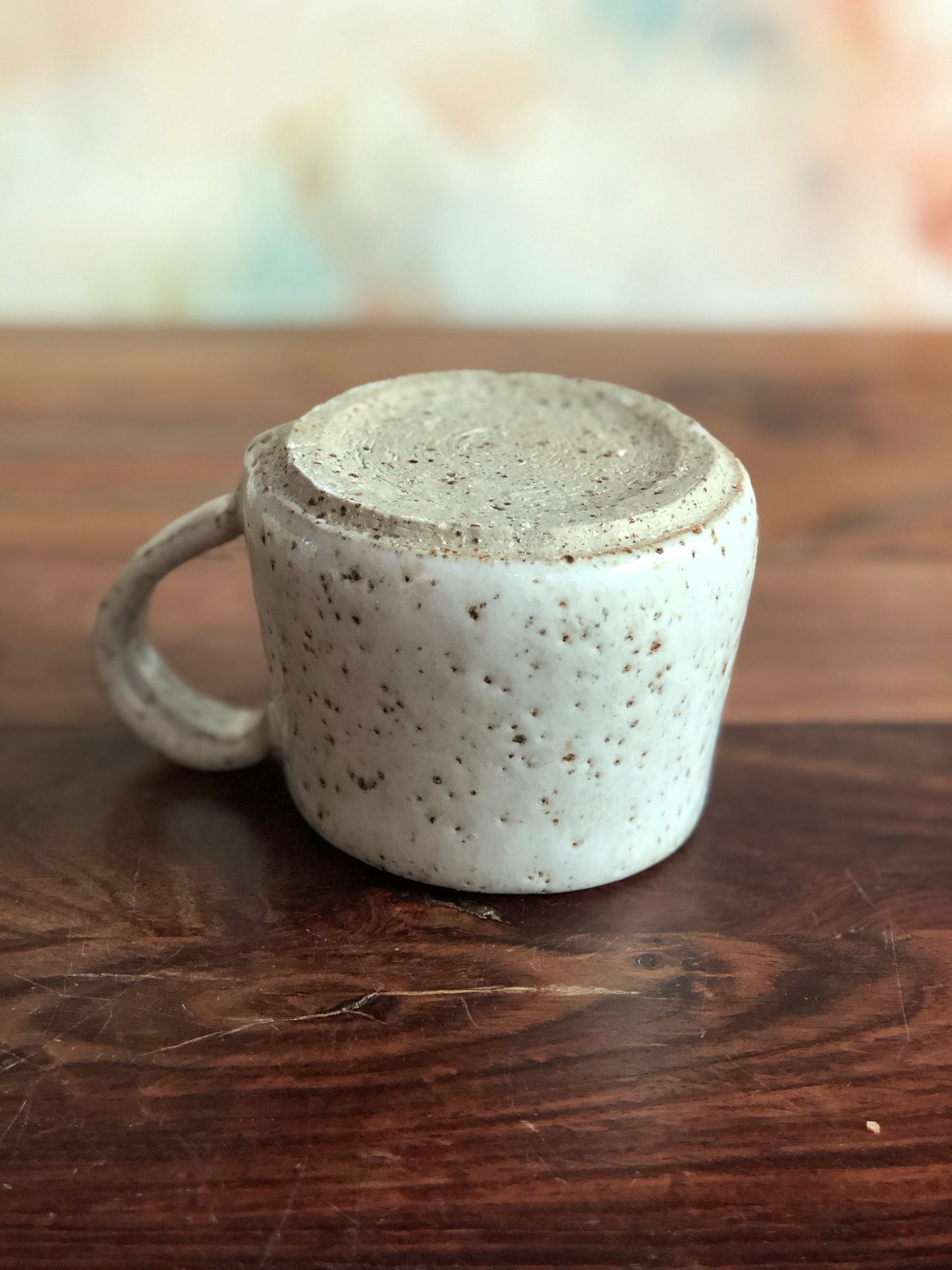 Speckled white gumnut mugs
