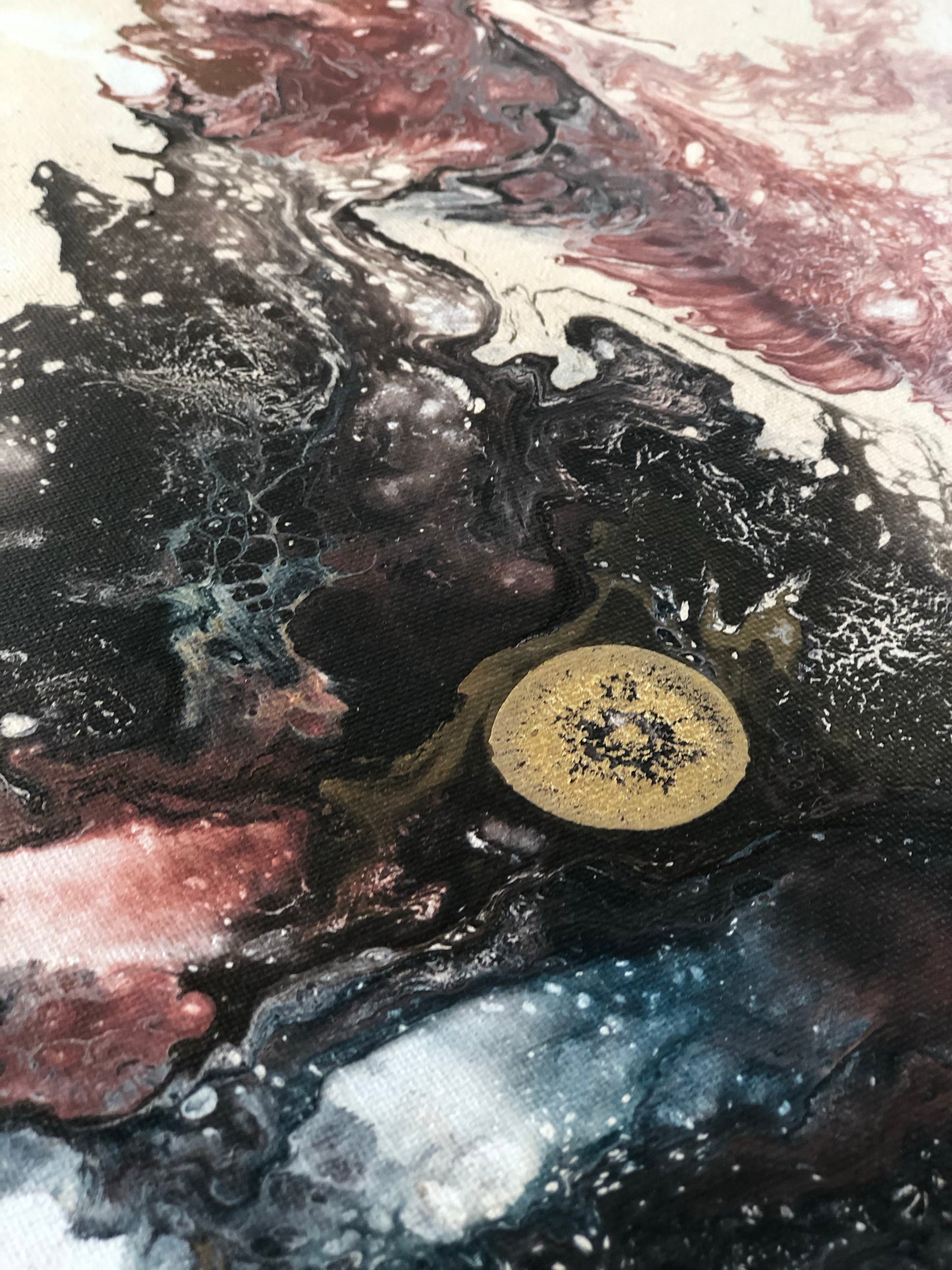 Cream - acrylic artwork on canvas, 60x90cm