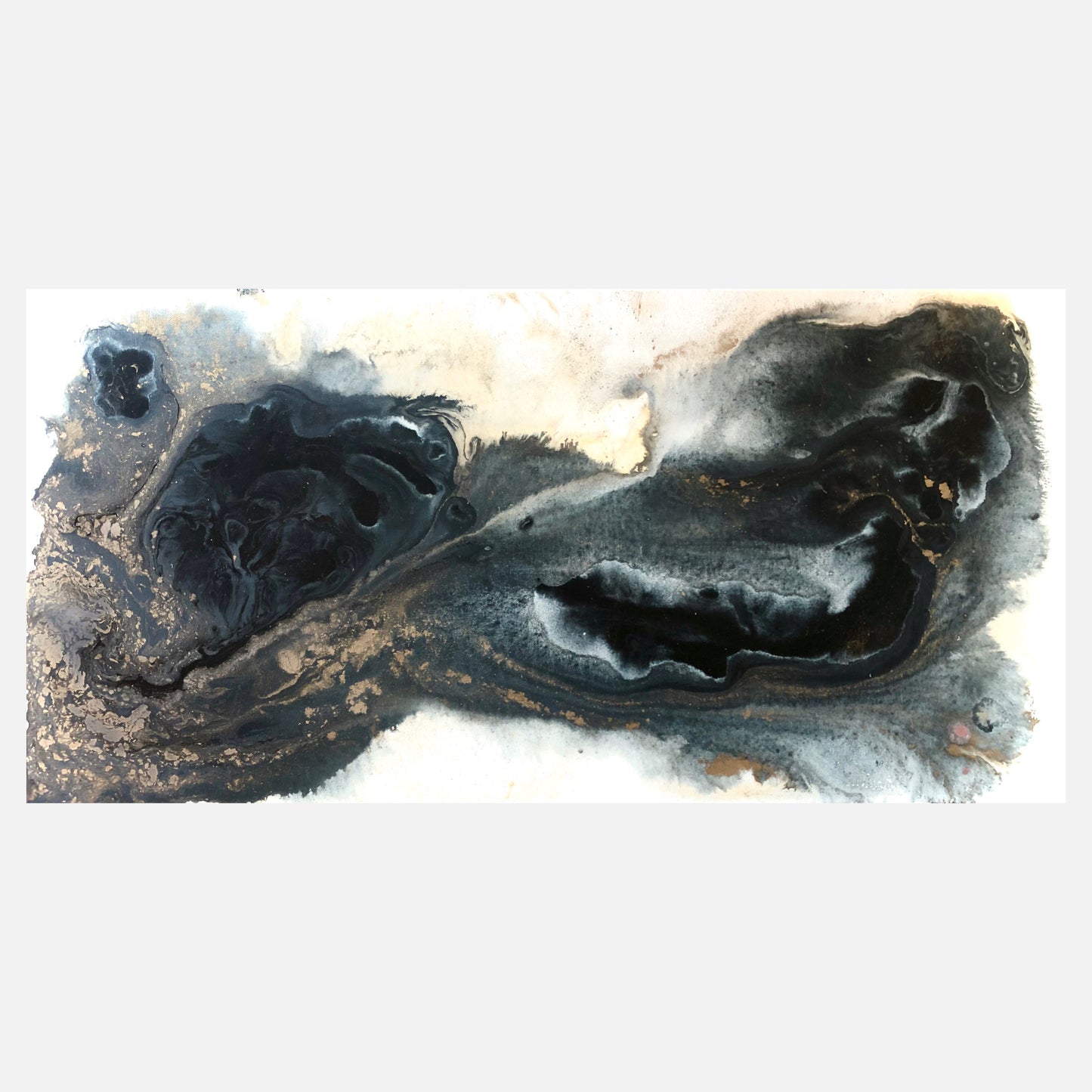 The Fires no. 2 - acrylic artwork on canvas, 45x90cm