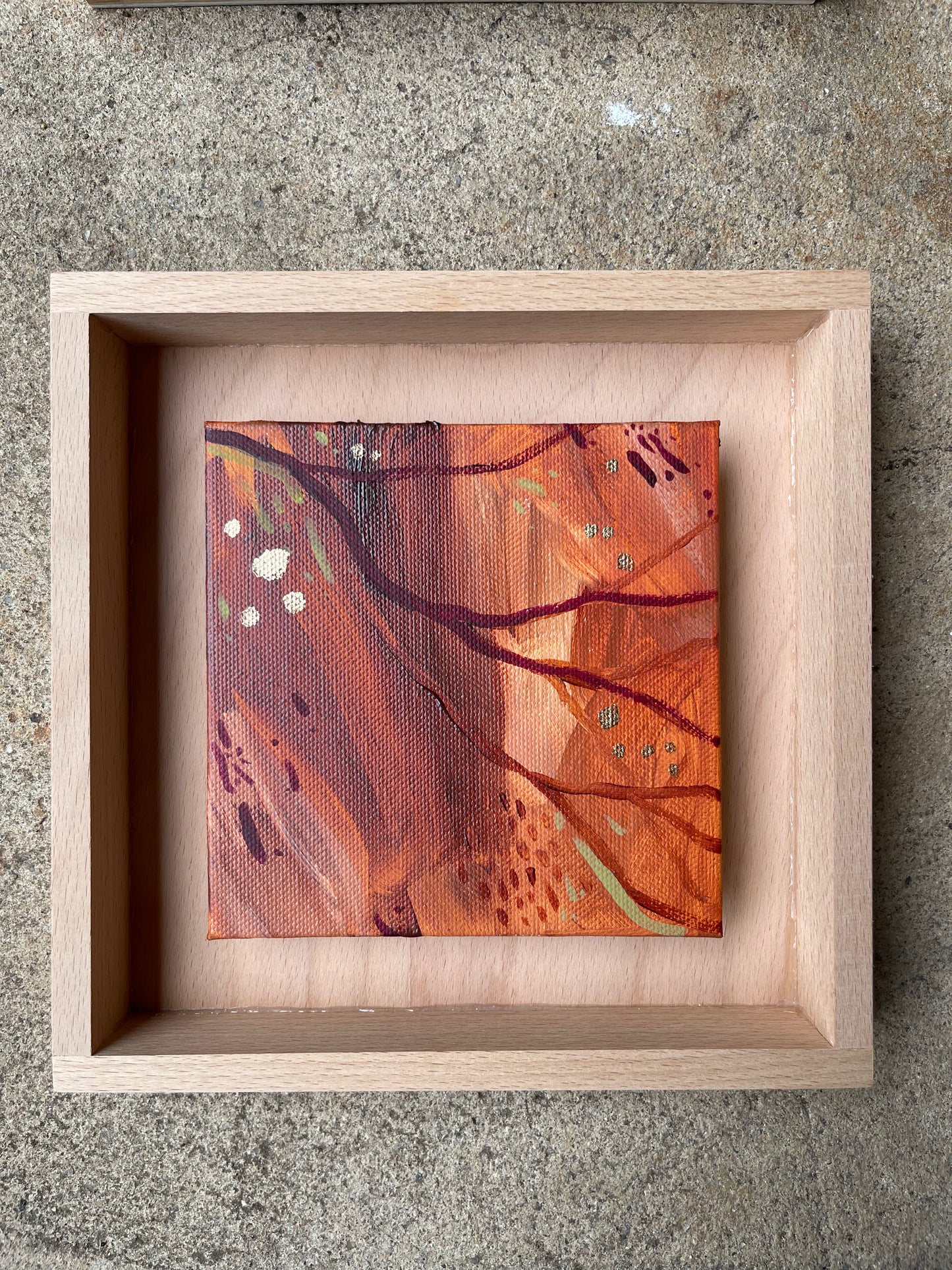 Christmas release 2022 mini No.04 - original acrylic artwork on canvas, 12x12cm