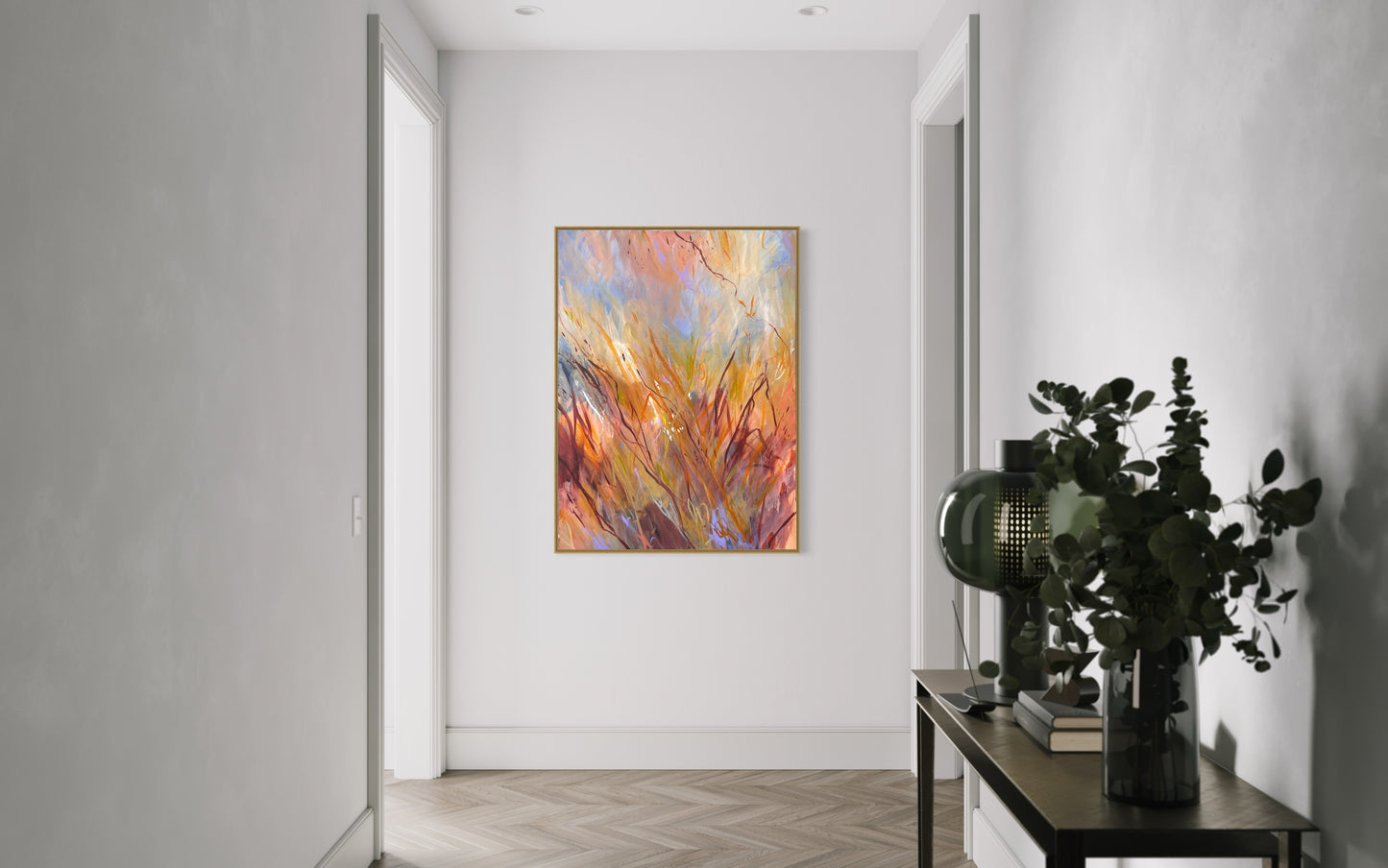 Friday along the highway - acrylic artwork on canvas, 76x102cm