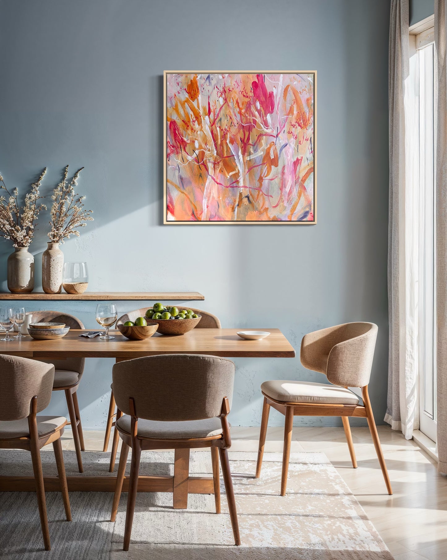 White cockatoos - acrylic artwork on canvas, 60x60cm