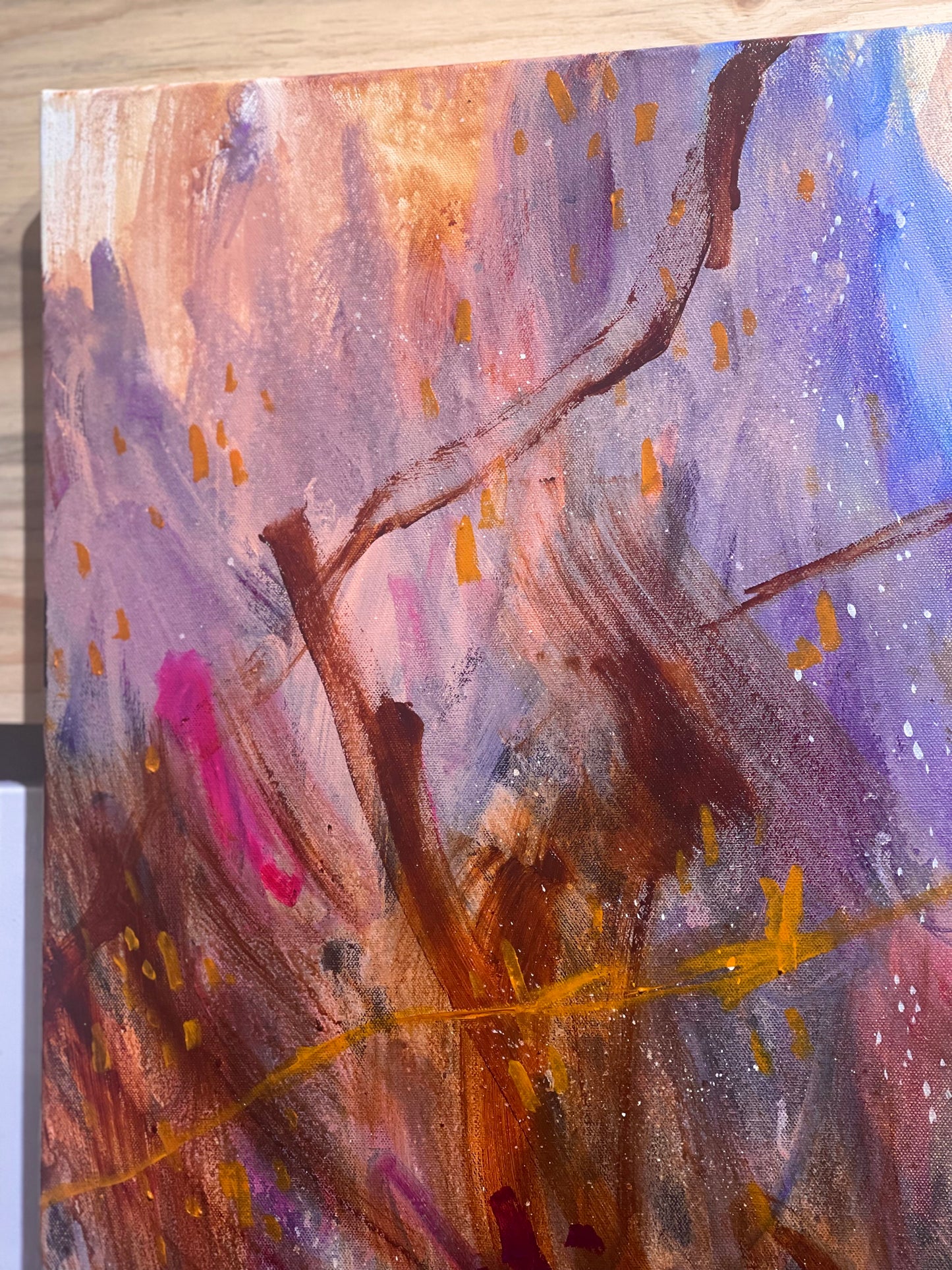 Fences - acrylic artwork on canvas, 90x121cm