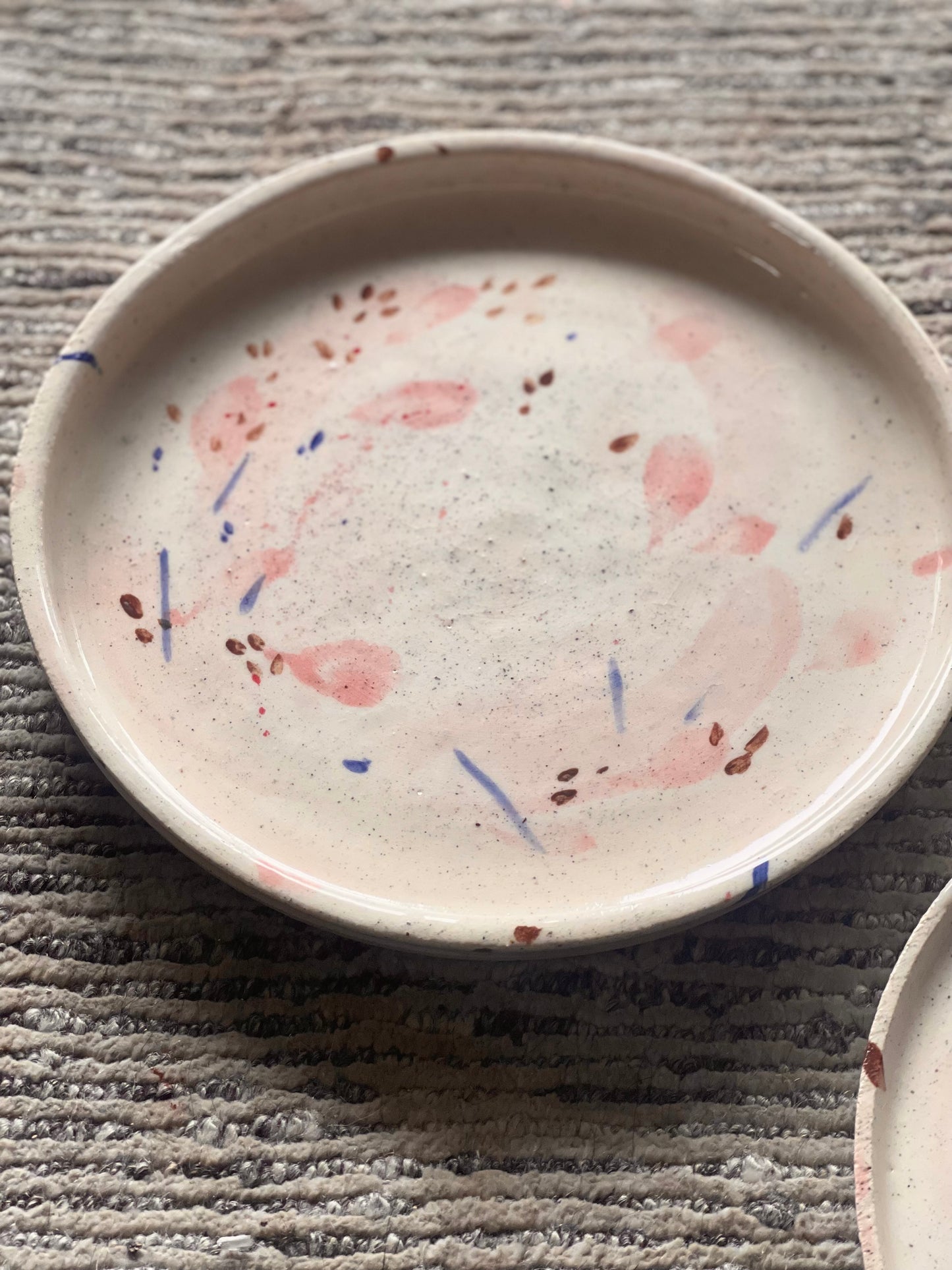 Hand painted abstract plates