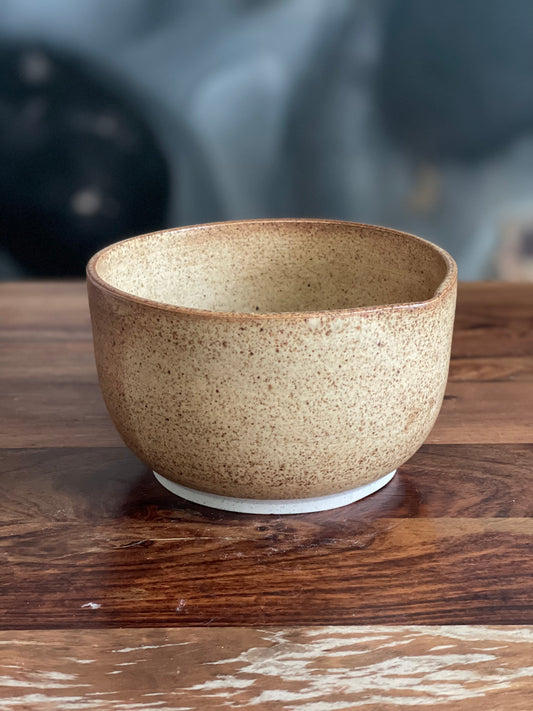 Small speckled-cream mixing bowl