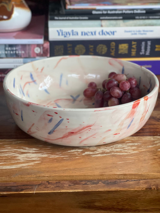Hand painted abstract fruit bowl (medium)